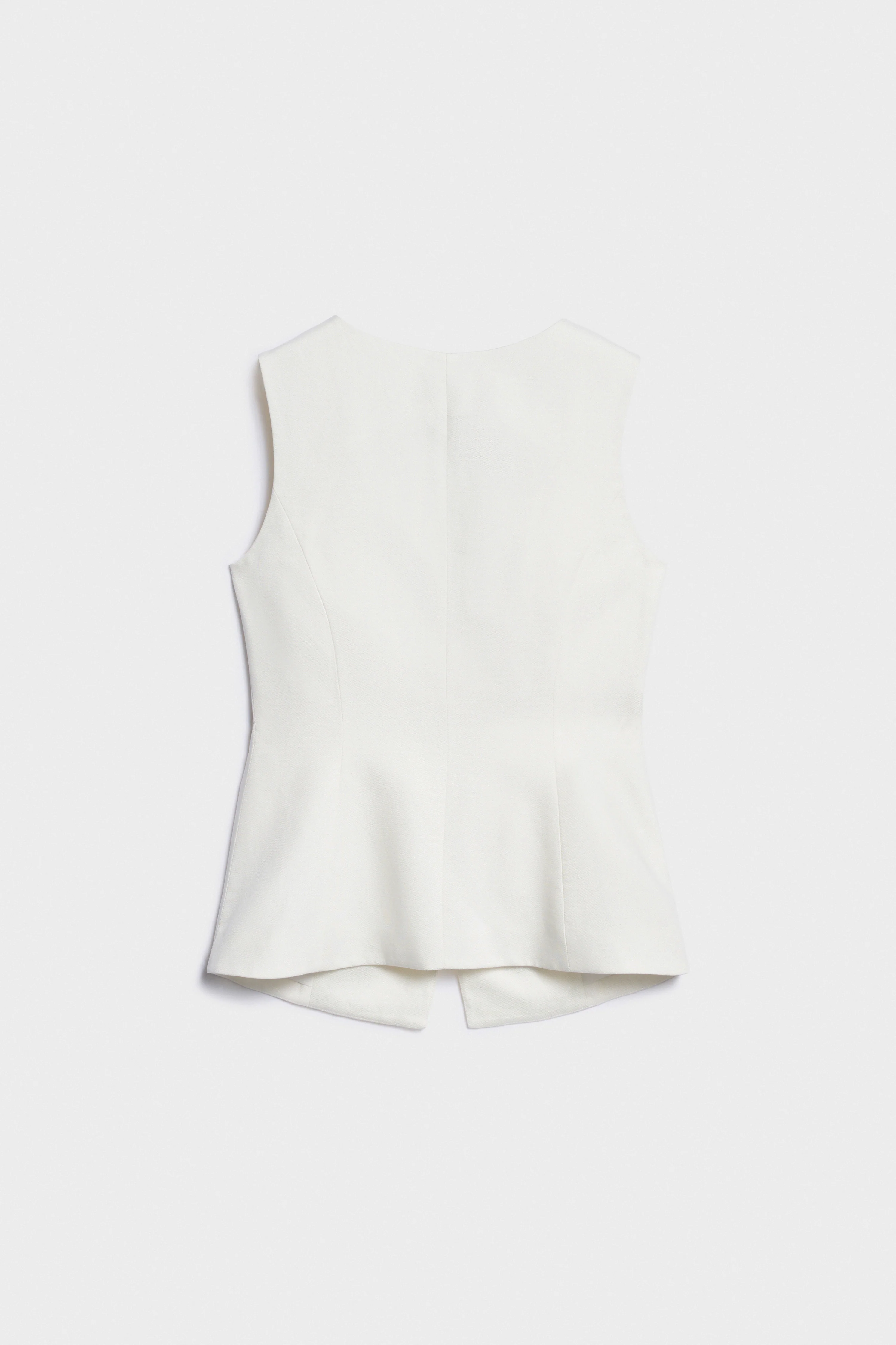 FITTED LYOCELL-LINEN WAISTCOAT - Image 6
