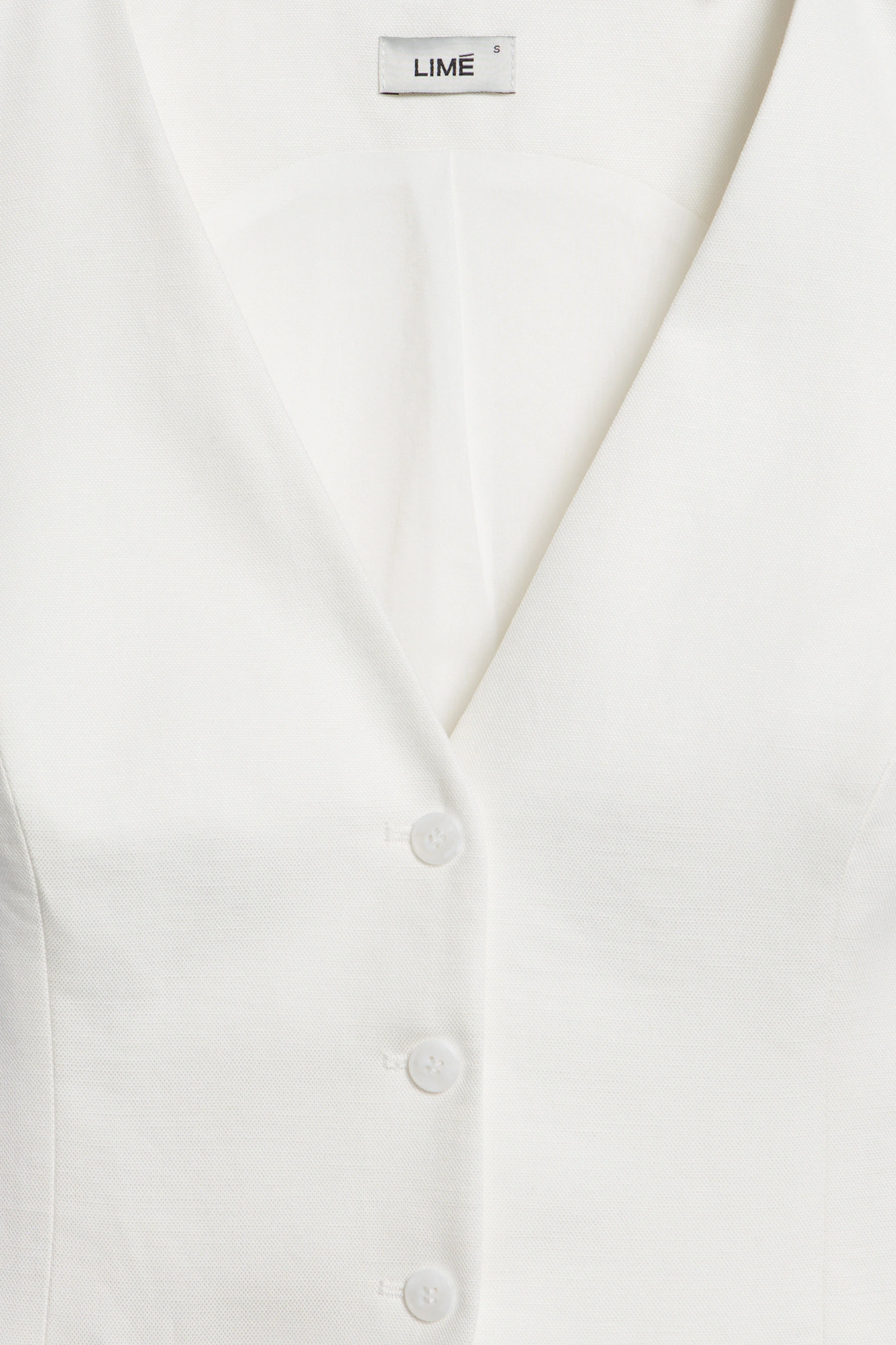 FITTED LYOCELL-LINEN WAISTCOAT - Image 7