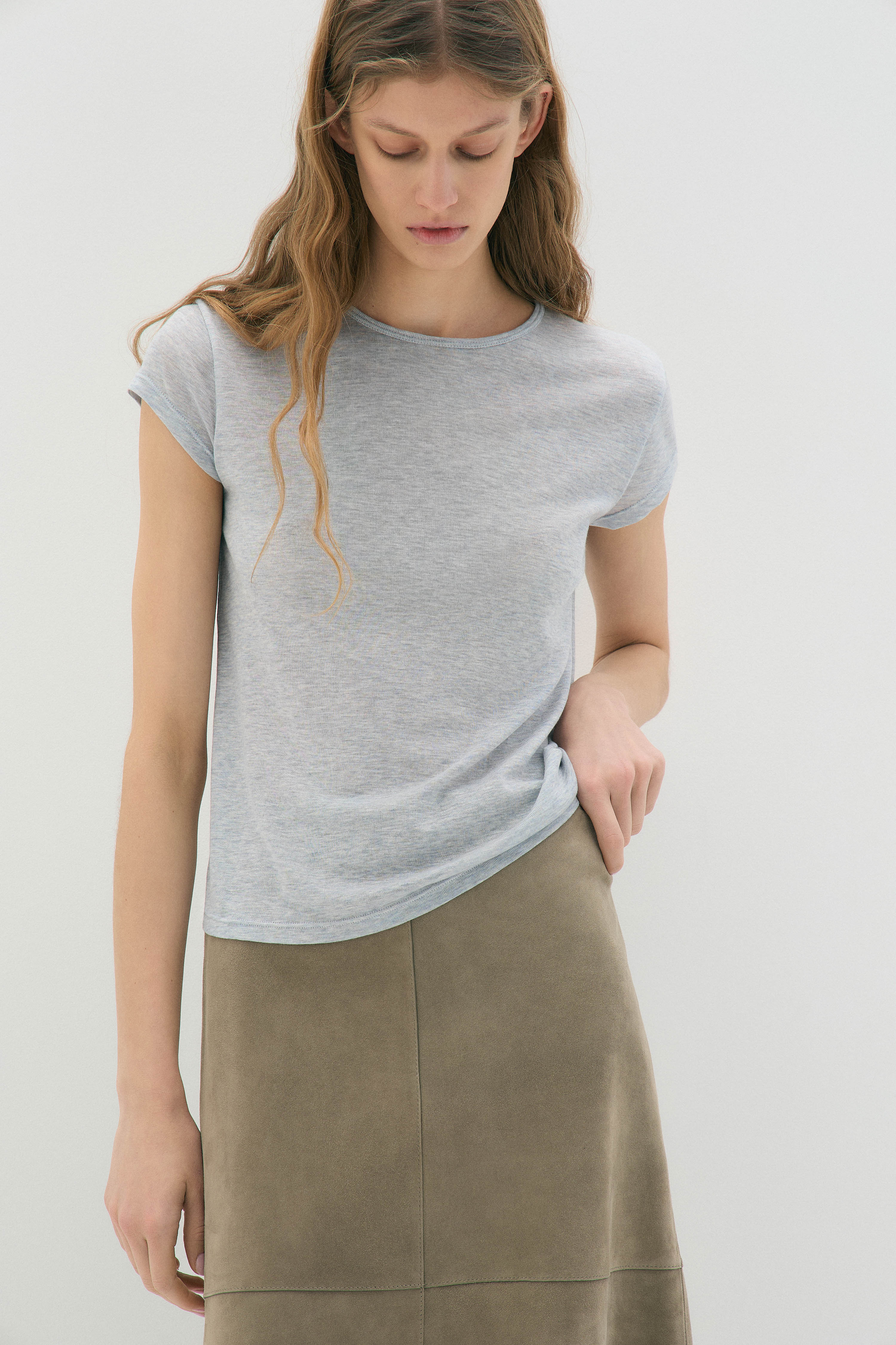 FITTED LYOCELL-WOOL T-SHIRT - Image 2