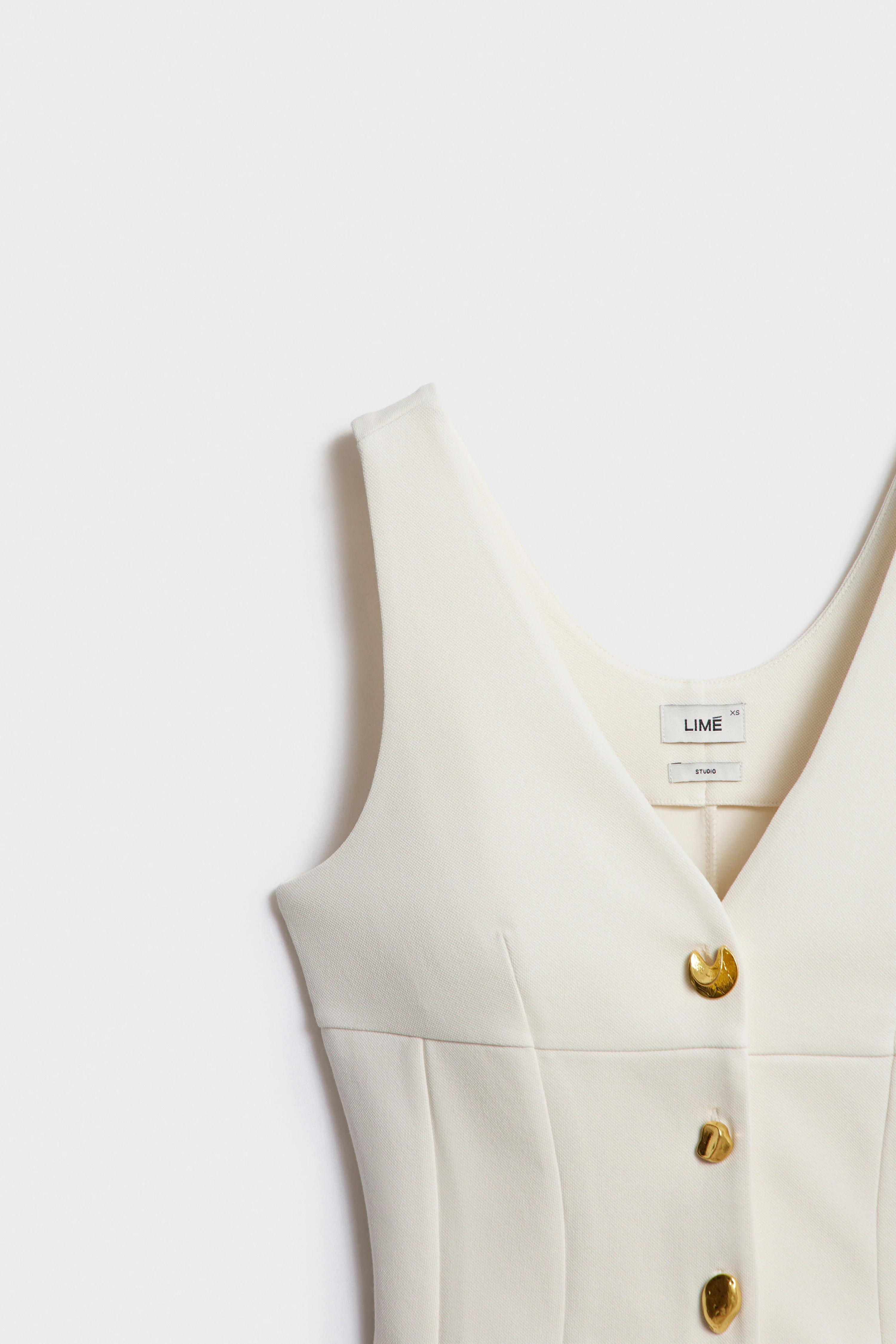 FITTED METAL-BUTTON COTTON WAISTCOAT - Image 6
