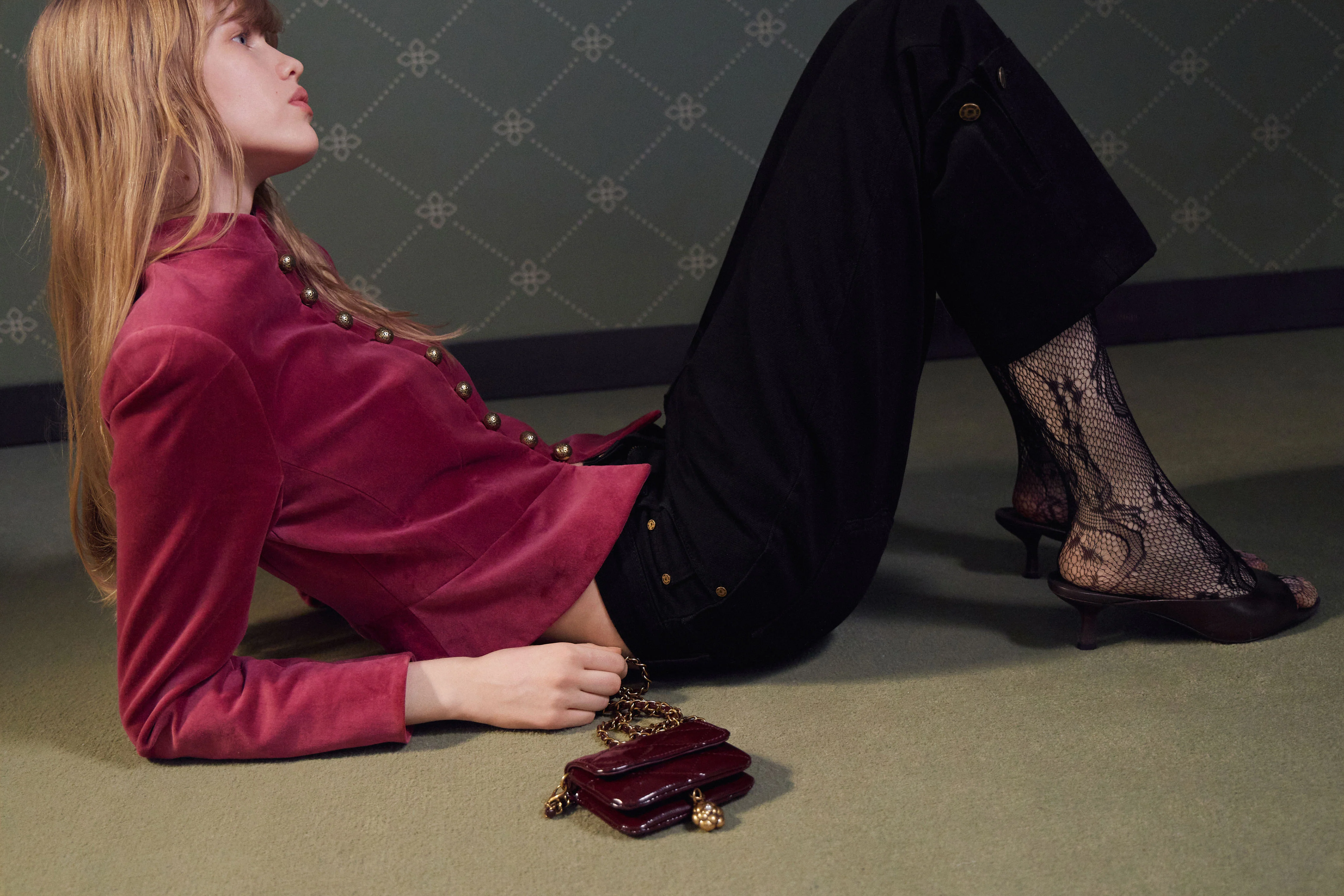 FITTED VELVET BLAZER - Image 5
