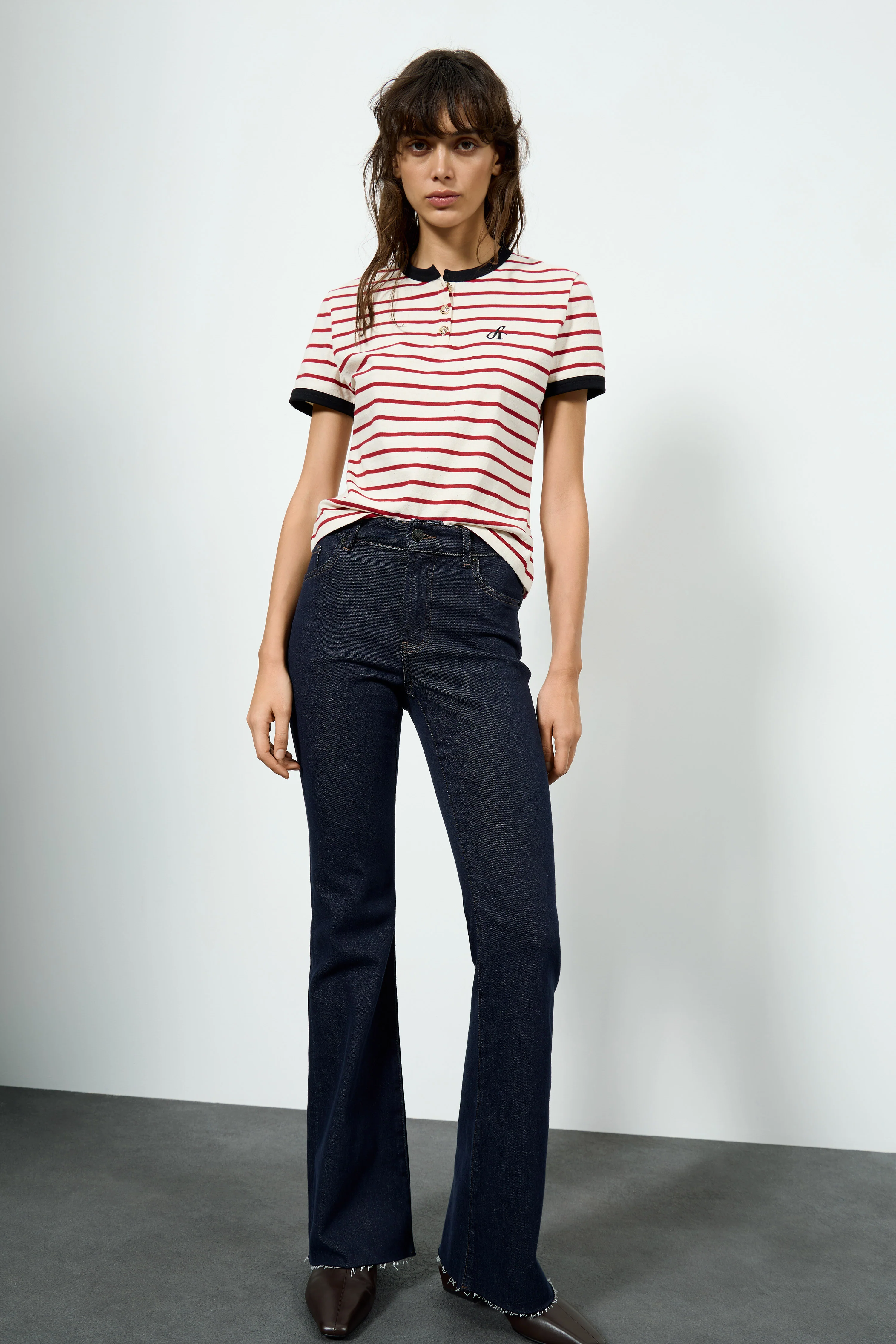 FLARE HIGH-WAIST JEANS - Image 5
