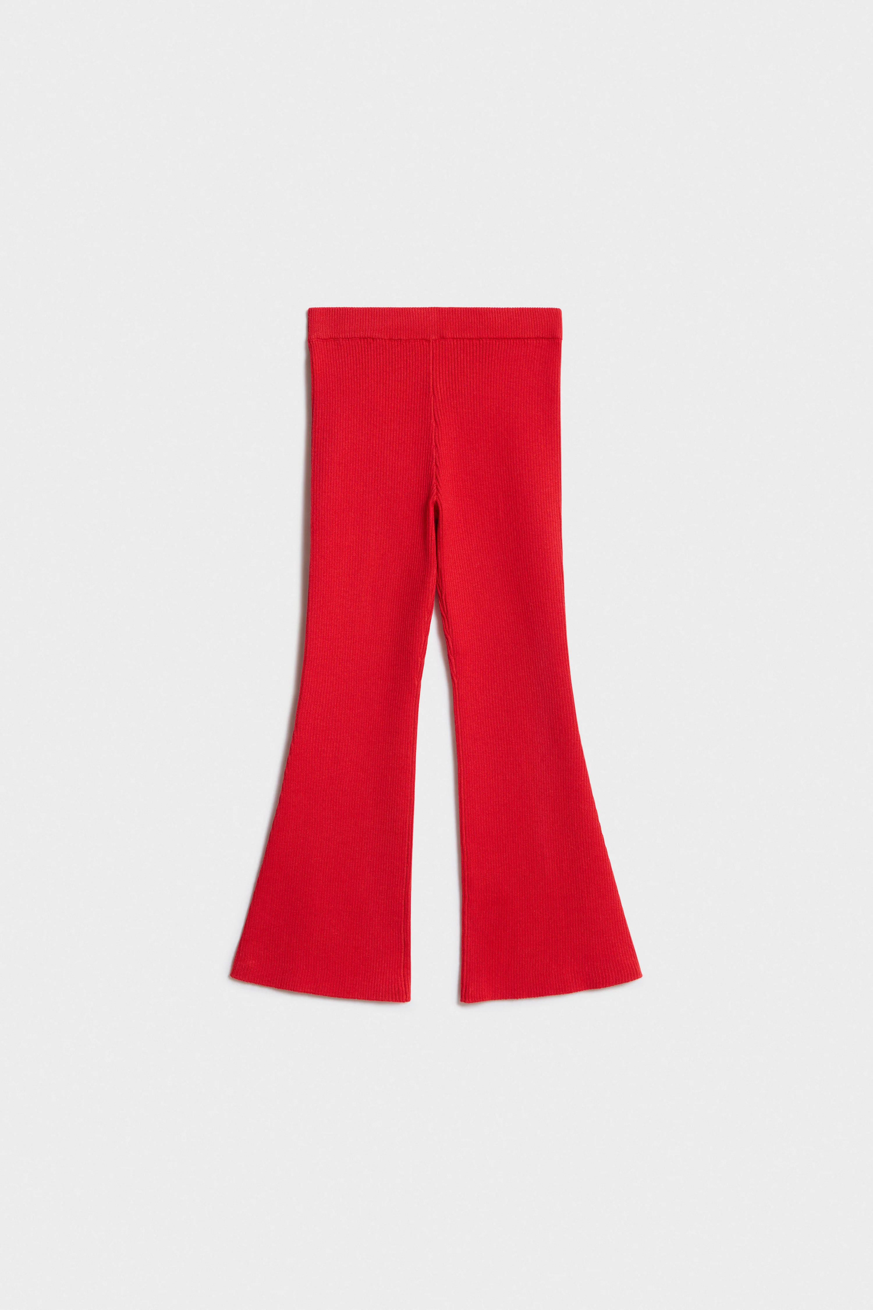 FLARED FINE-KNIT TROUSERS - Image 4