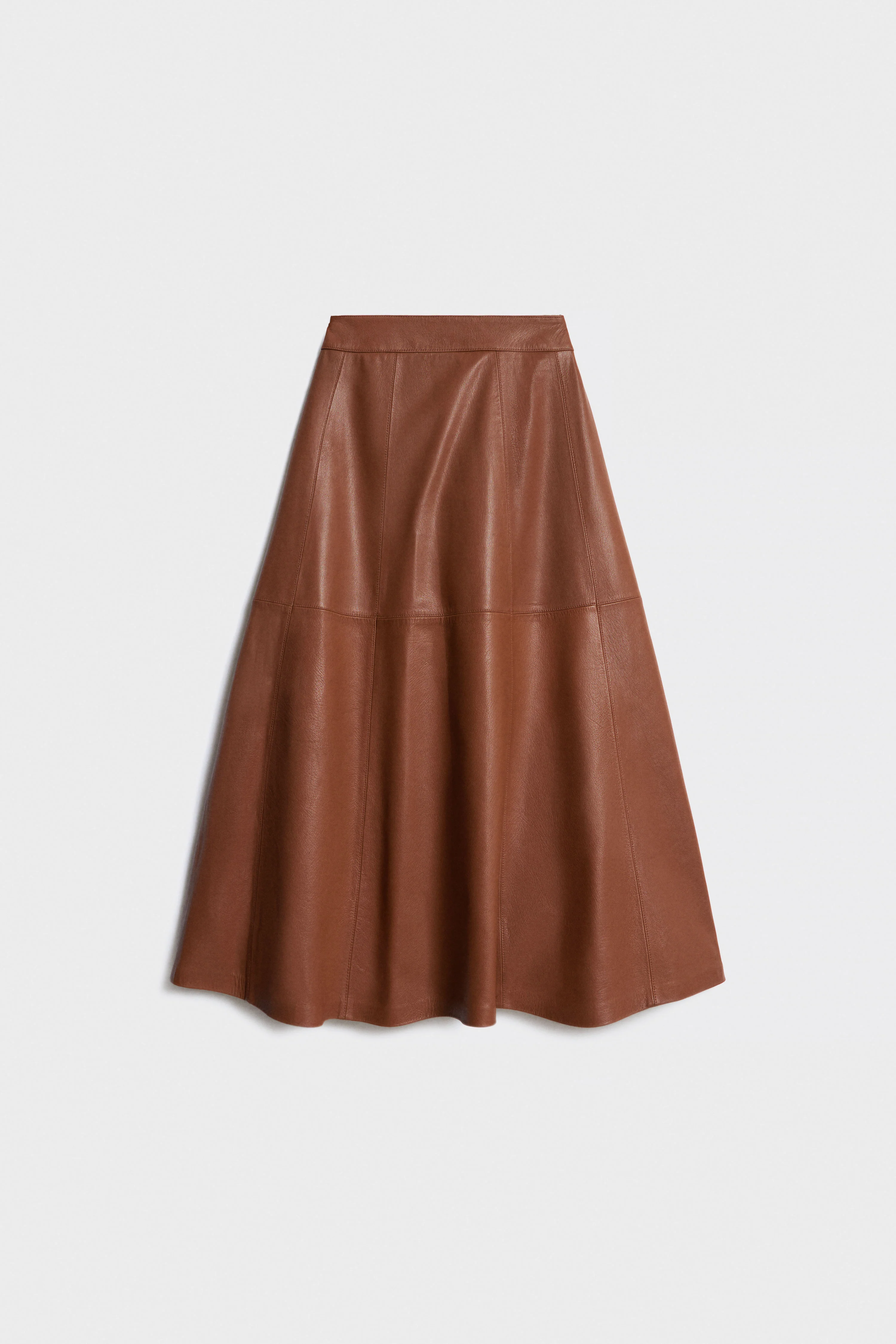 FLARED LEATHER SKIRT - Image 4