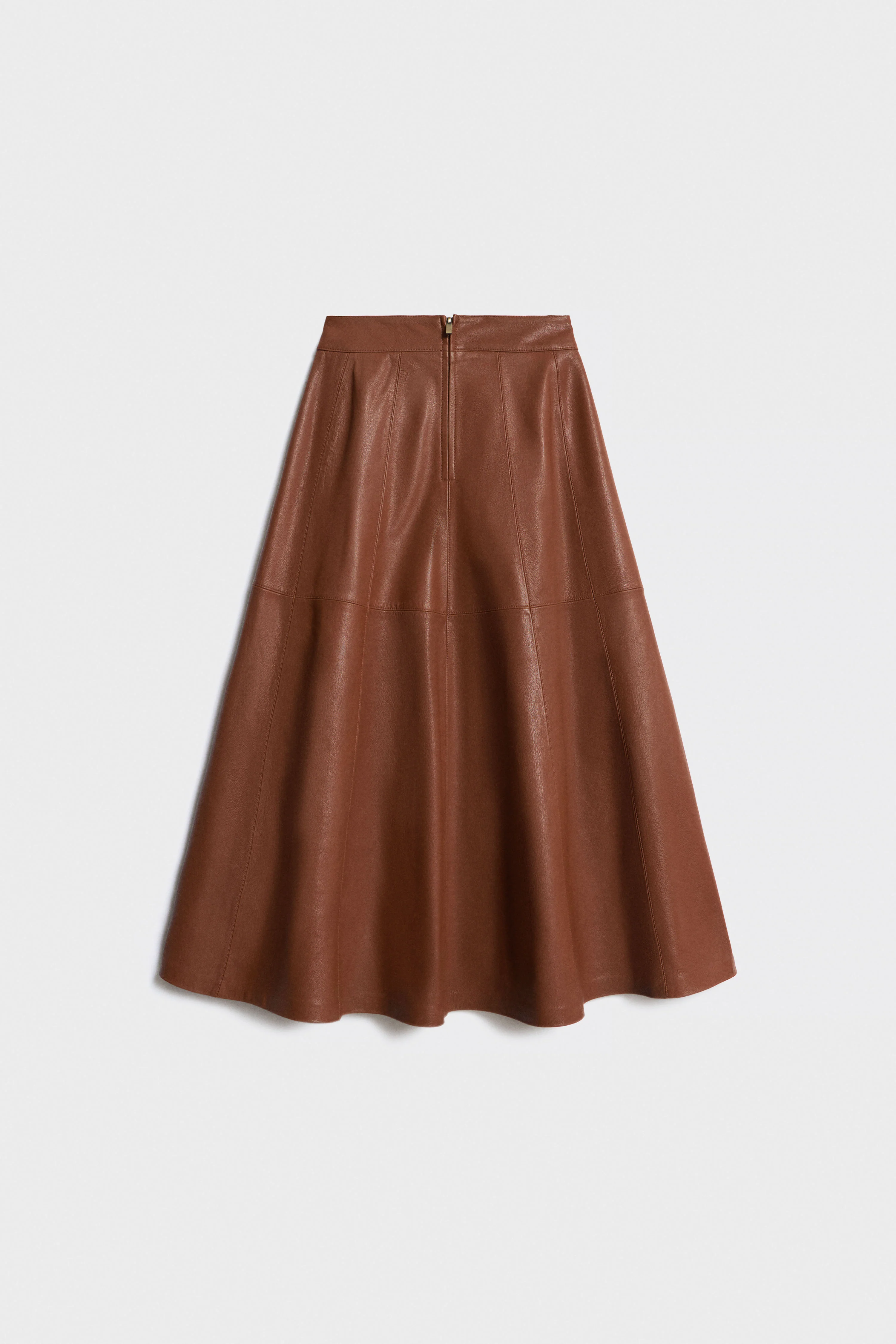 FLARED LEATHER SKIRT - Image 5