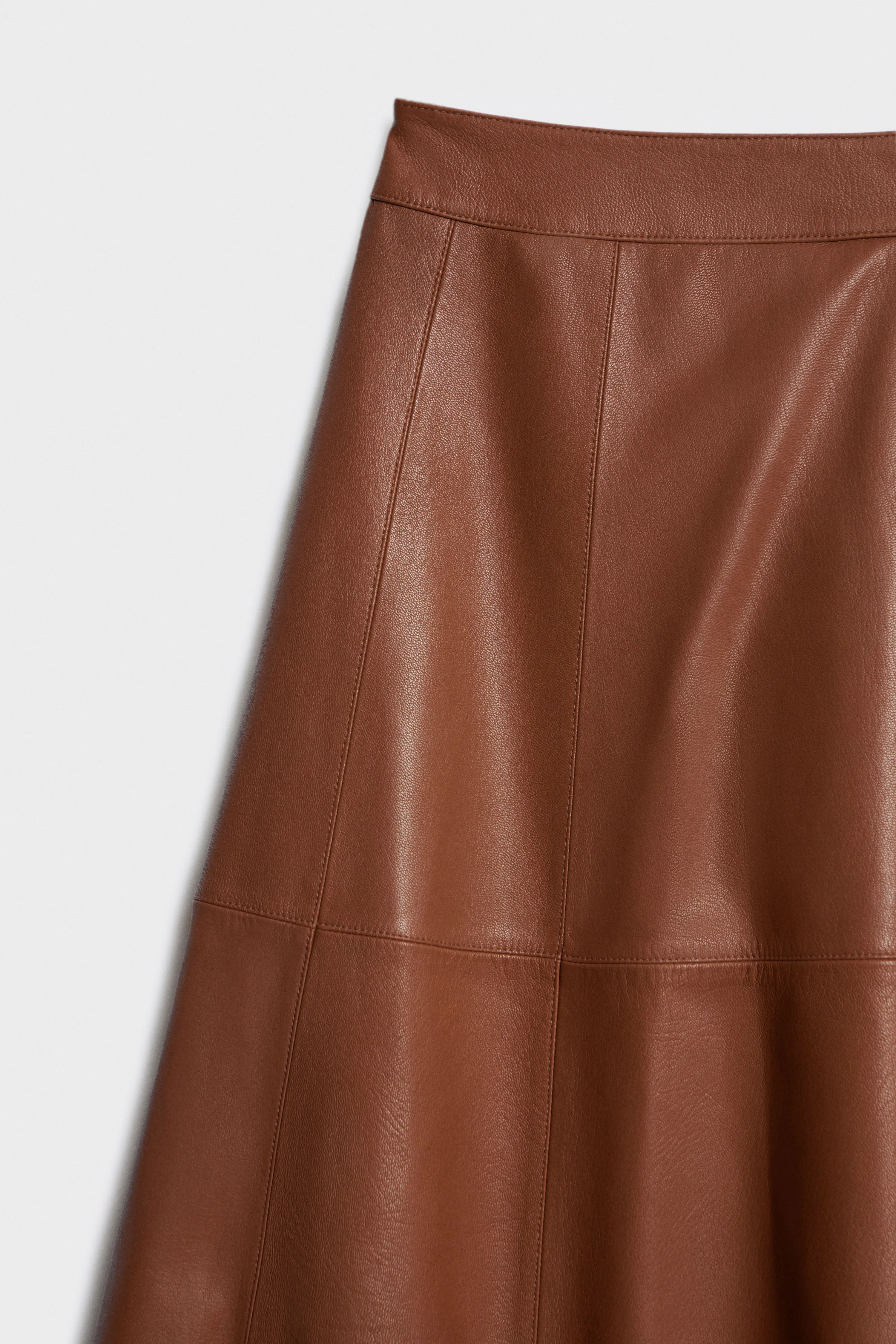 FLARED LEATHER SKIRT - Image 6