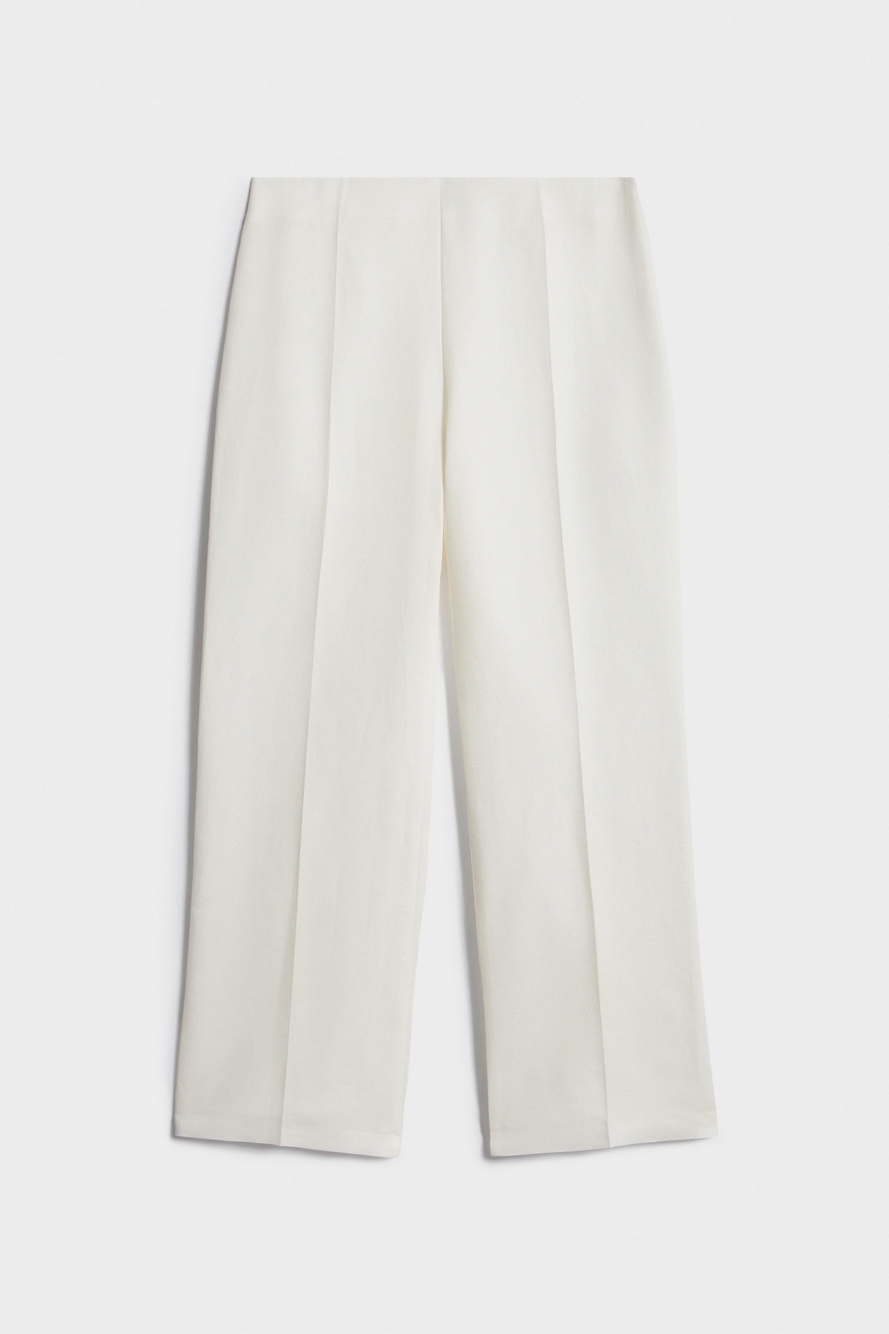 FLARED LINEN-COTTON TROUSERS - Image 5