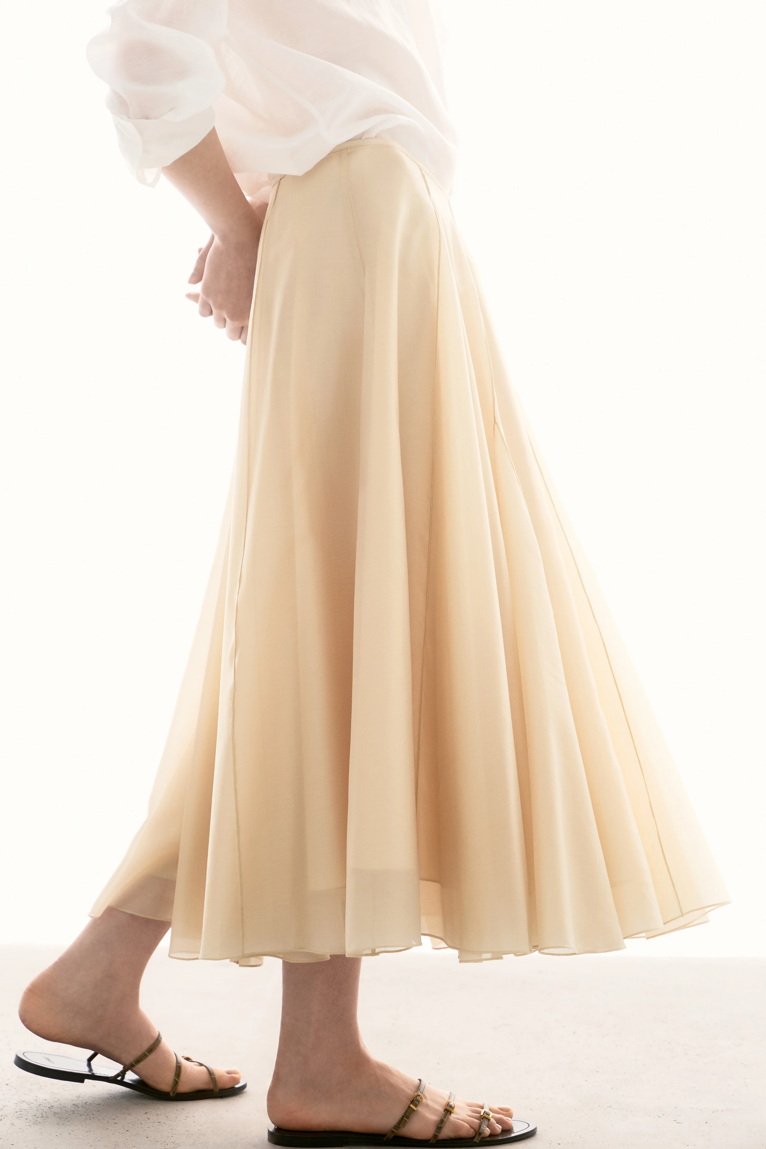 FLARED LYOCELL-BLEND SKIRT - Image 2