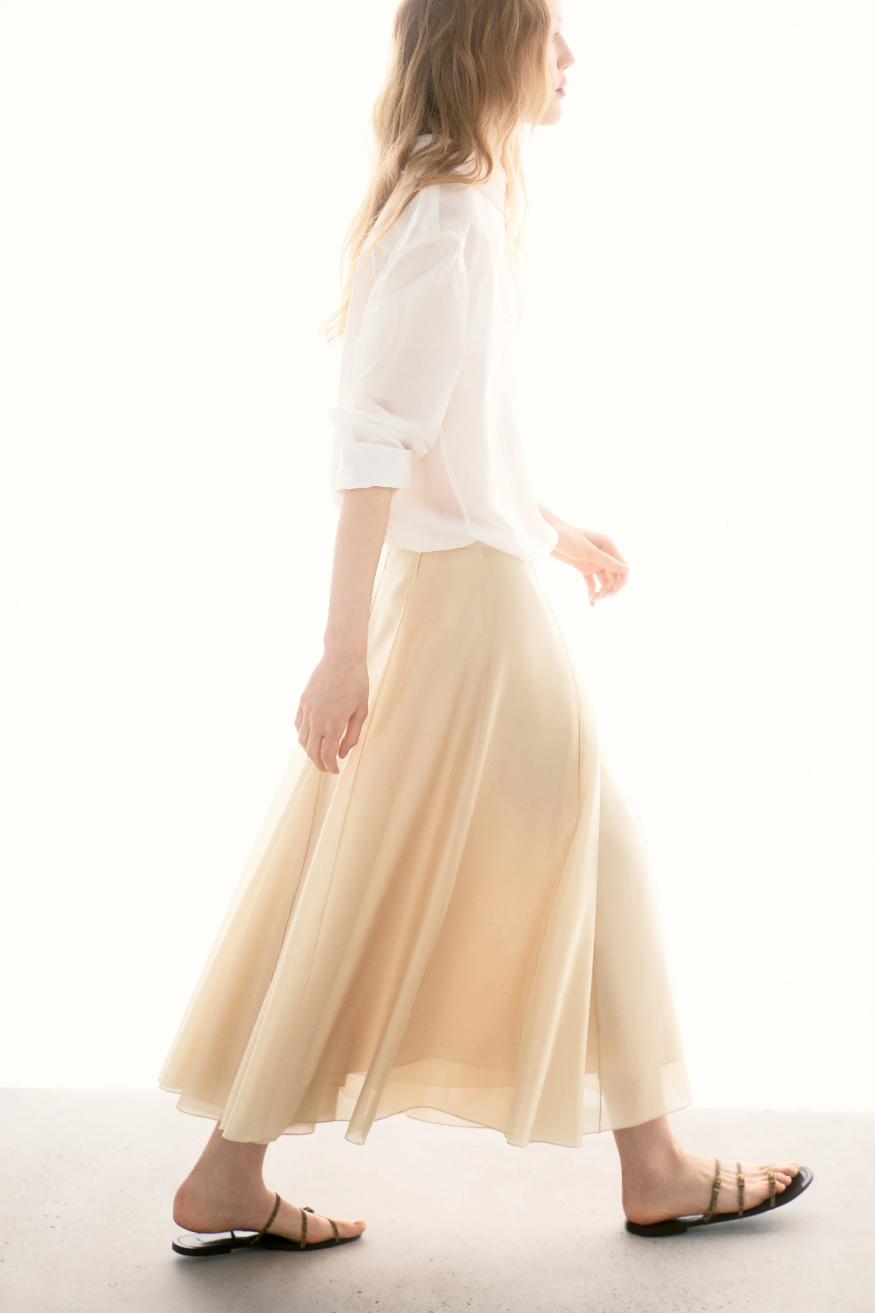 FLARED LYOCELL-BLEND SKIRT - Image 3