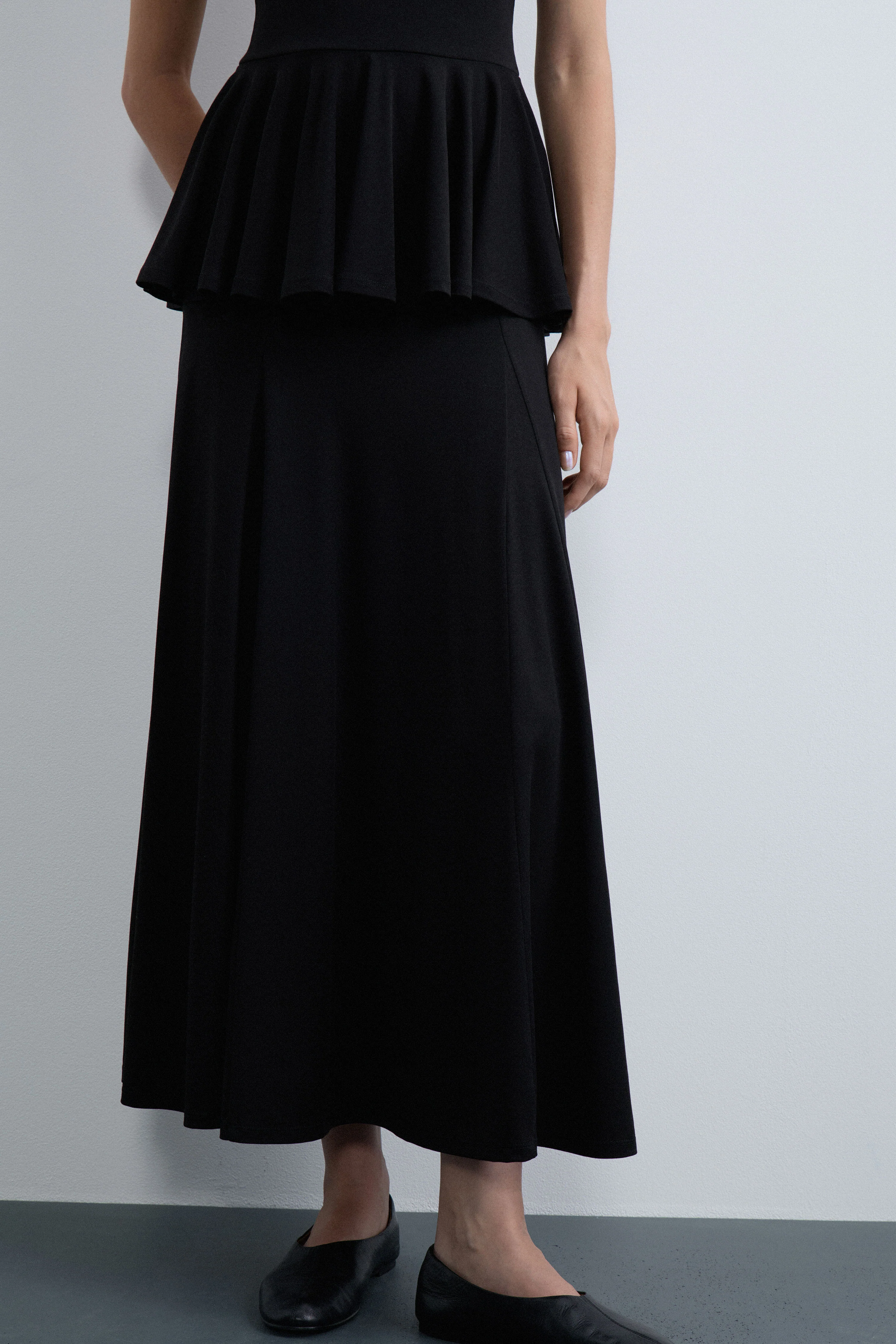 FLARED JERSEY MAXI SKIRT - Image 2