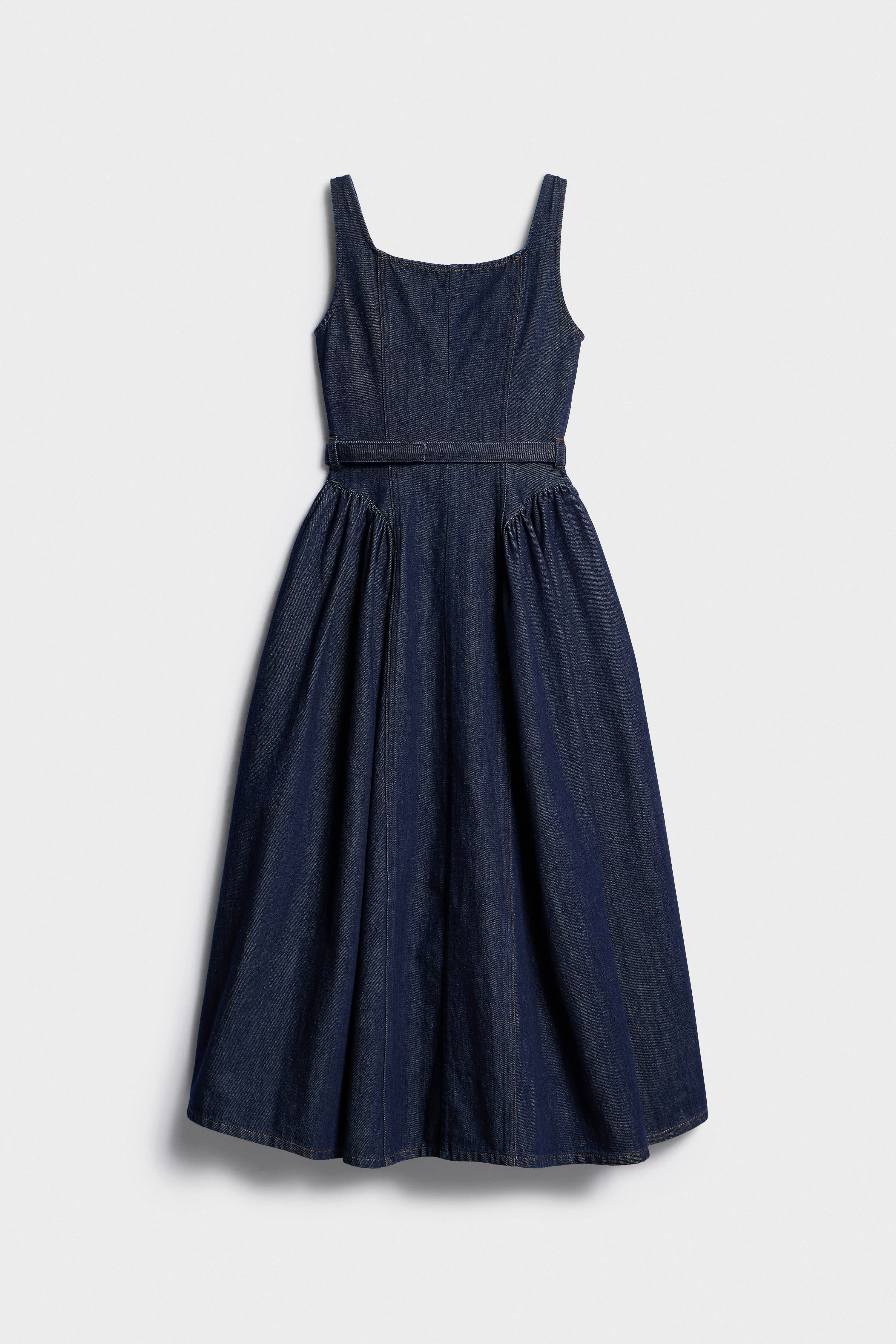FLARED-SKIRT DENIM DRESS - Image 7