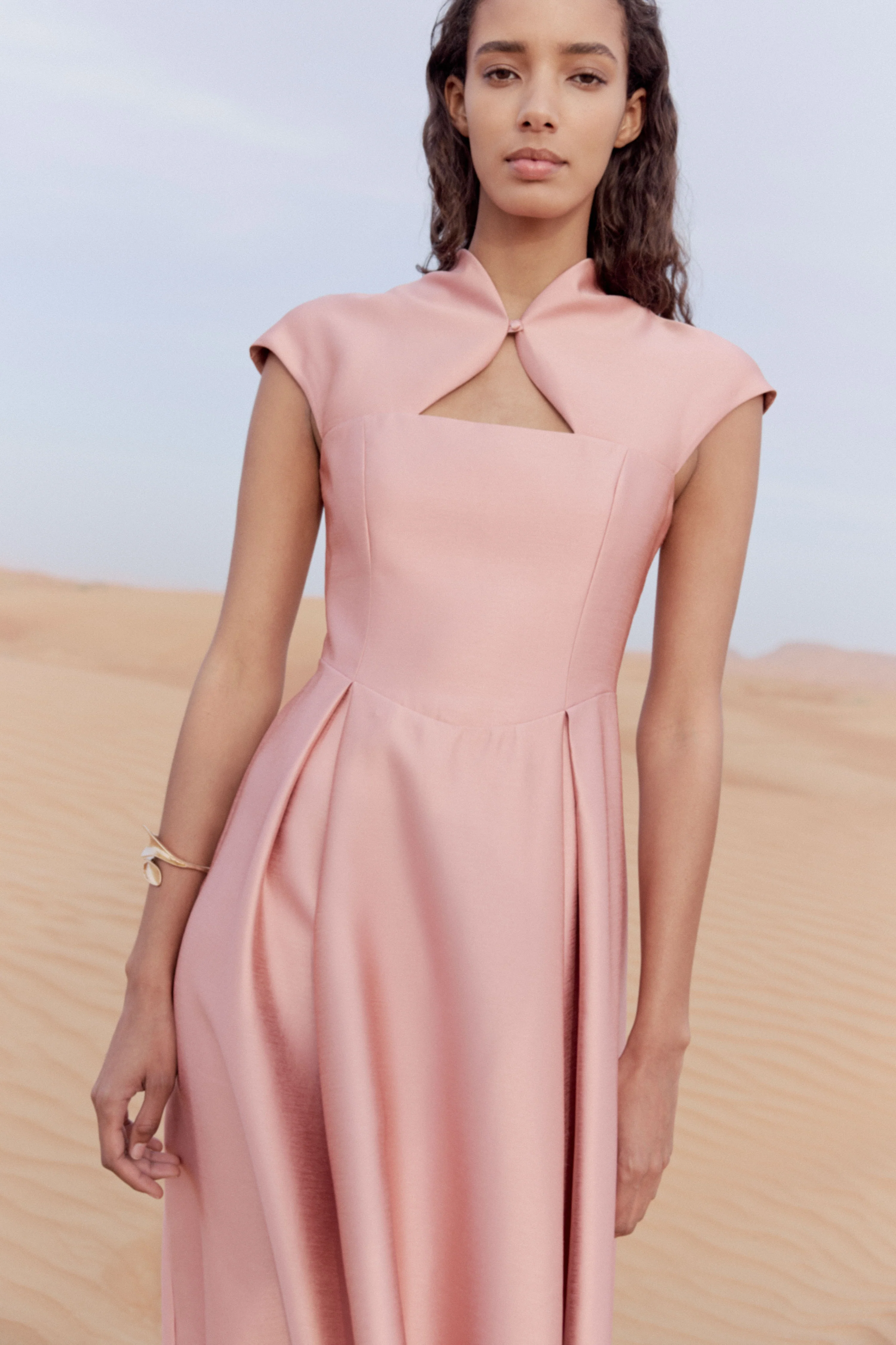 FLARED SKIRT MIDI DRESS