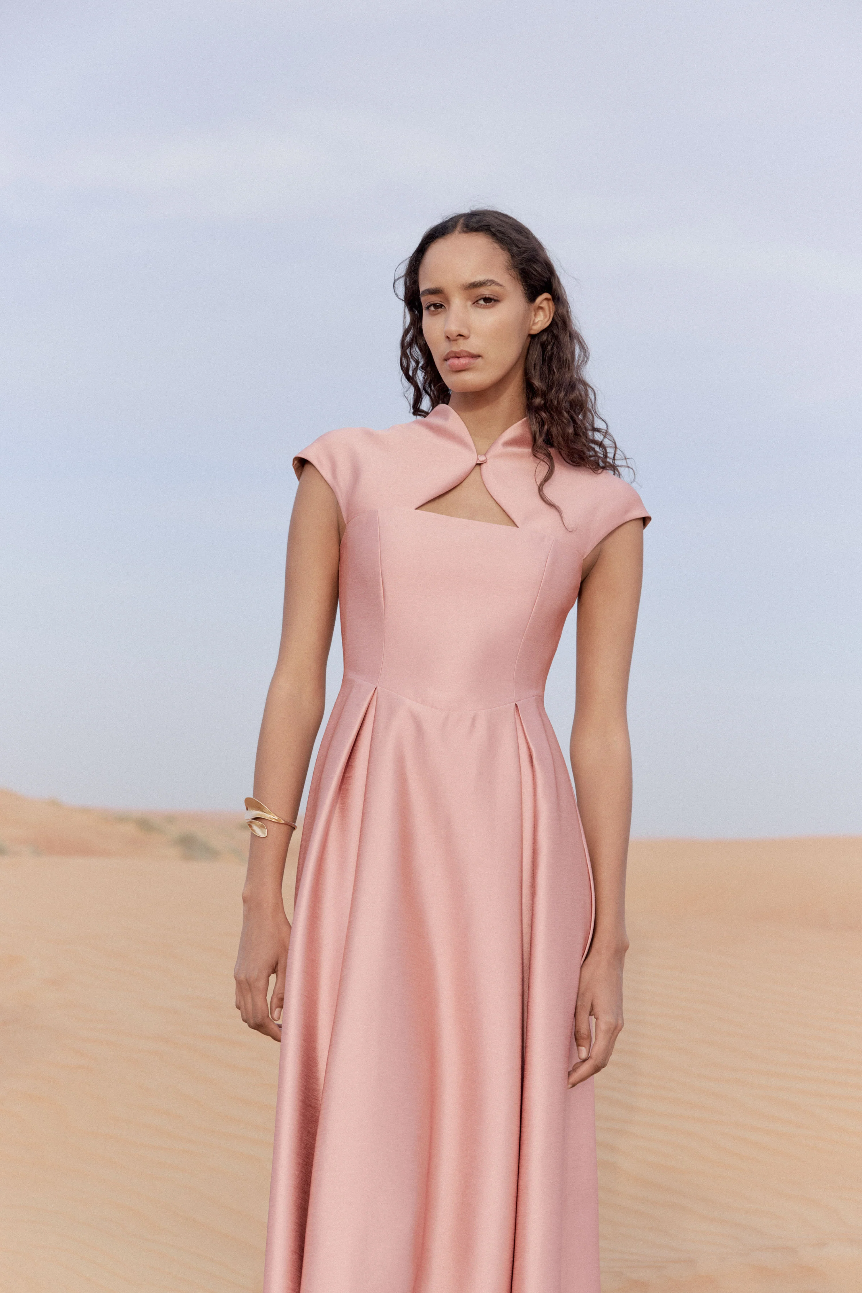 FLARED SKIRT MIDI DRESS - Image 3