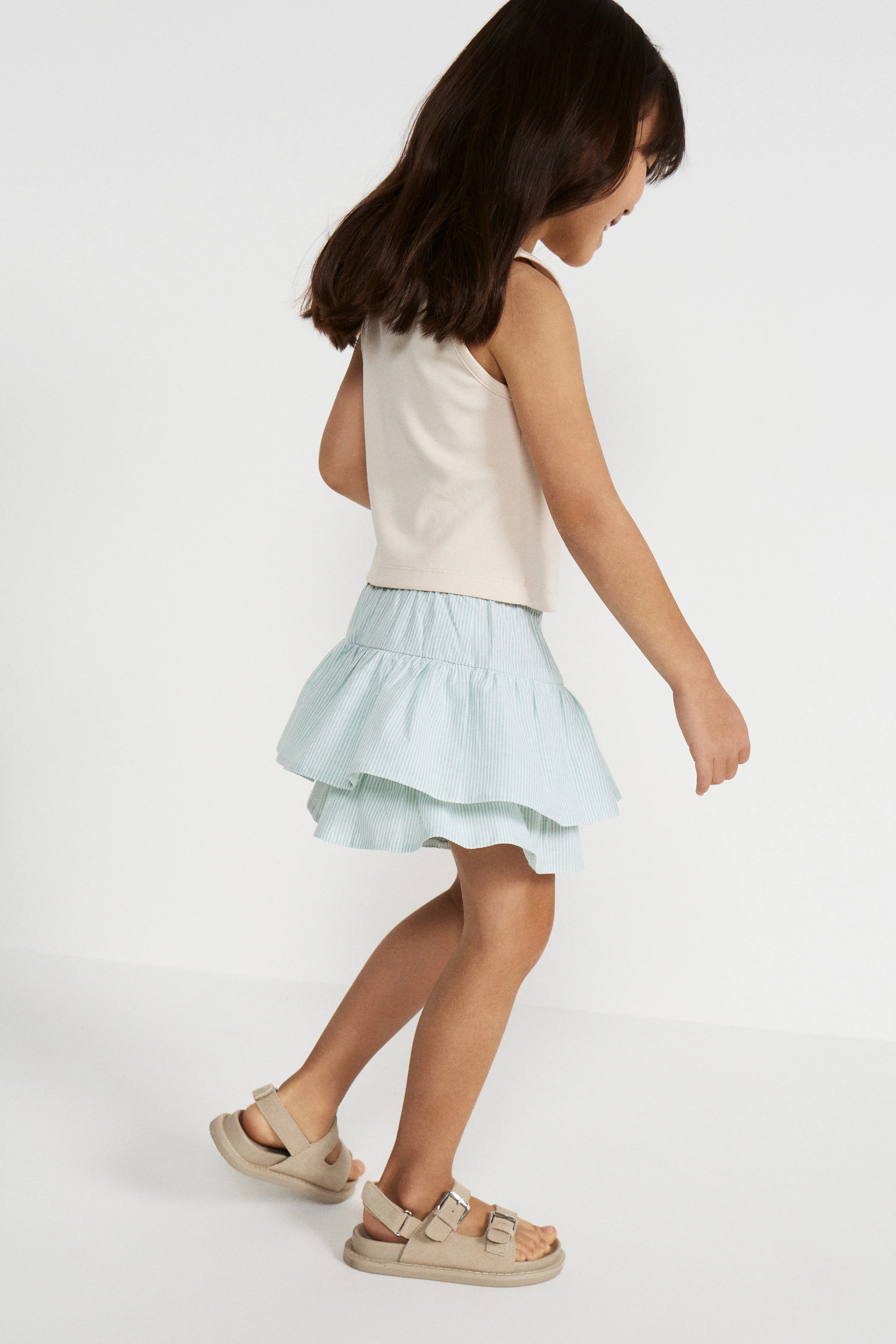 FLOUNCED COTTON-BLEND SHORTS - Image 4