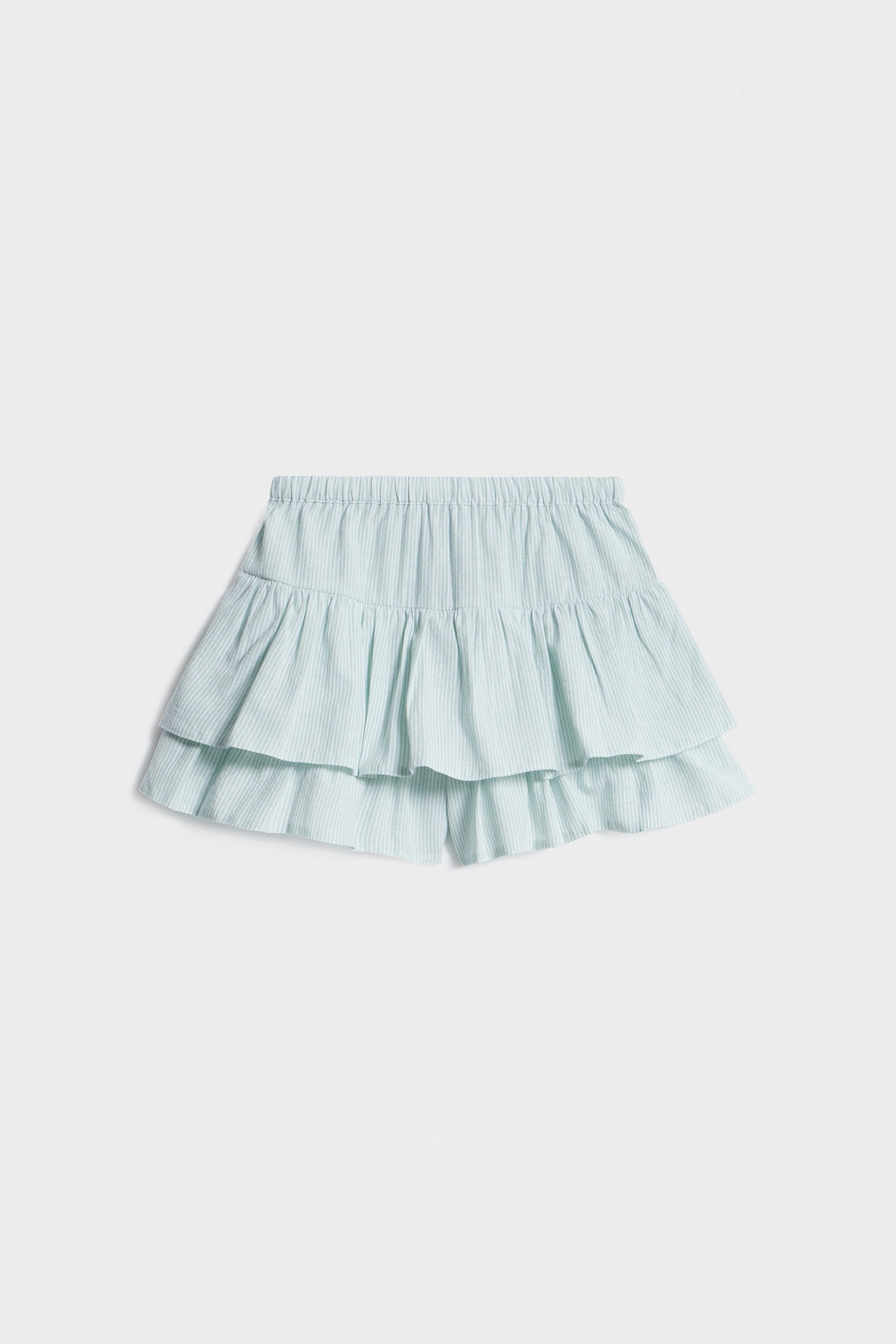 FLOUNCED COTTON-BLEND SHORTS - Image 5