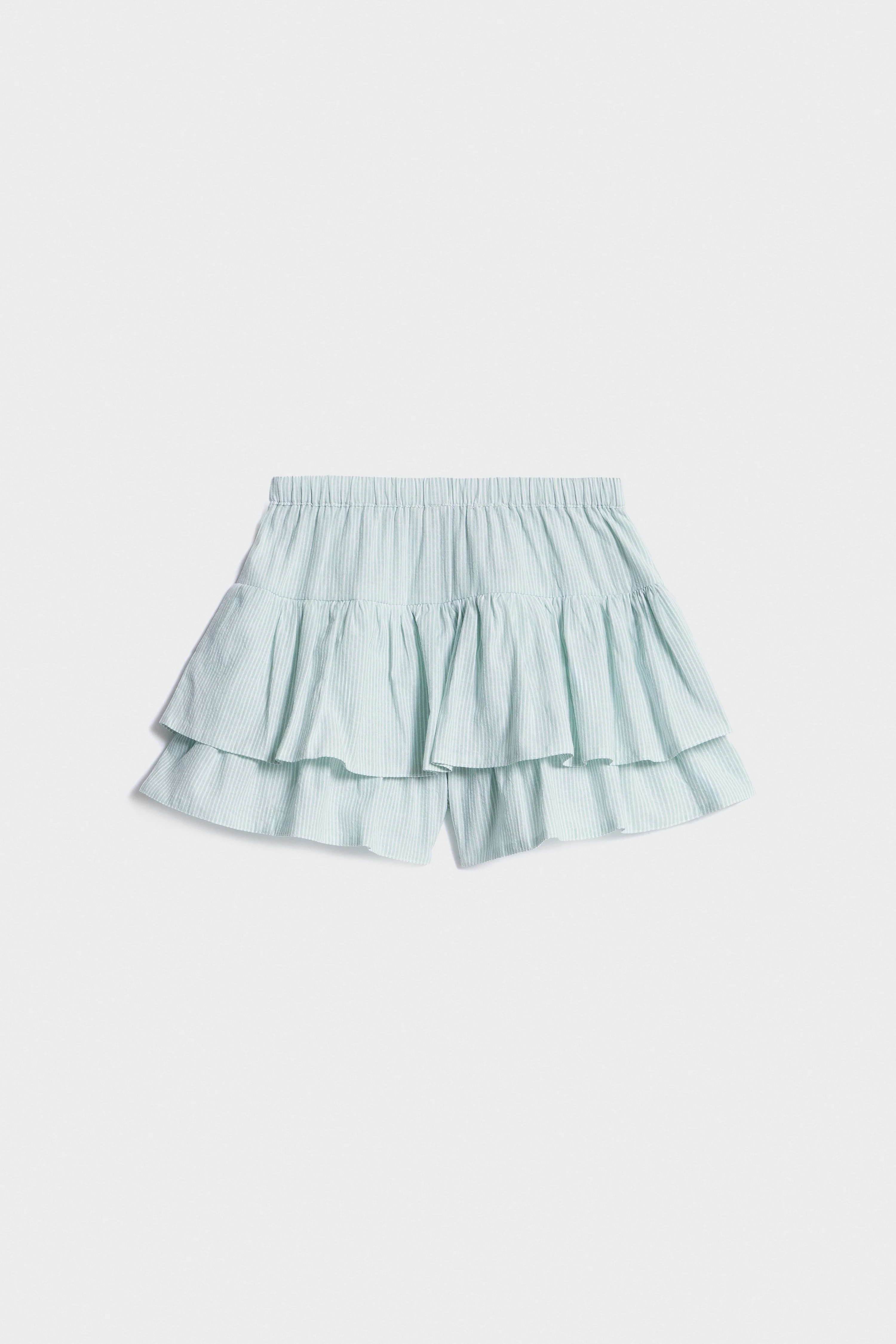 FLOUNCED COTTON-BLEND SHORTS - Image 6