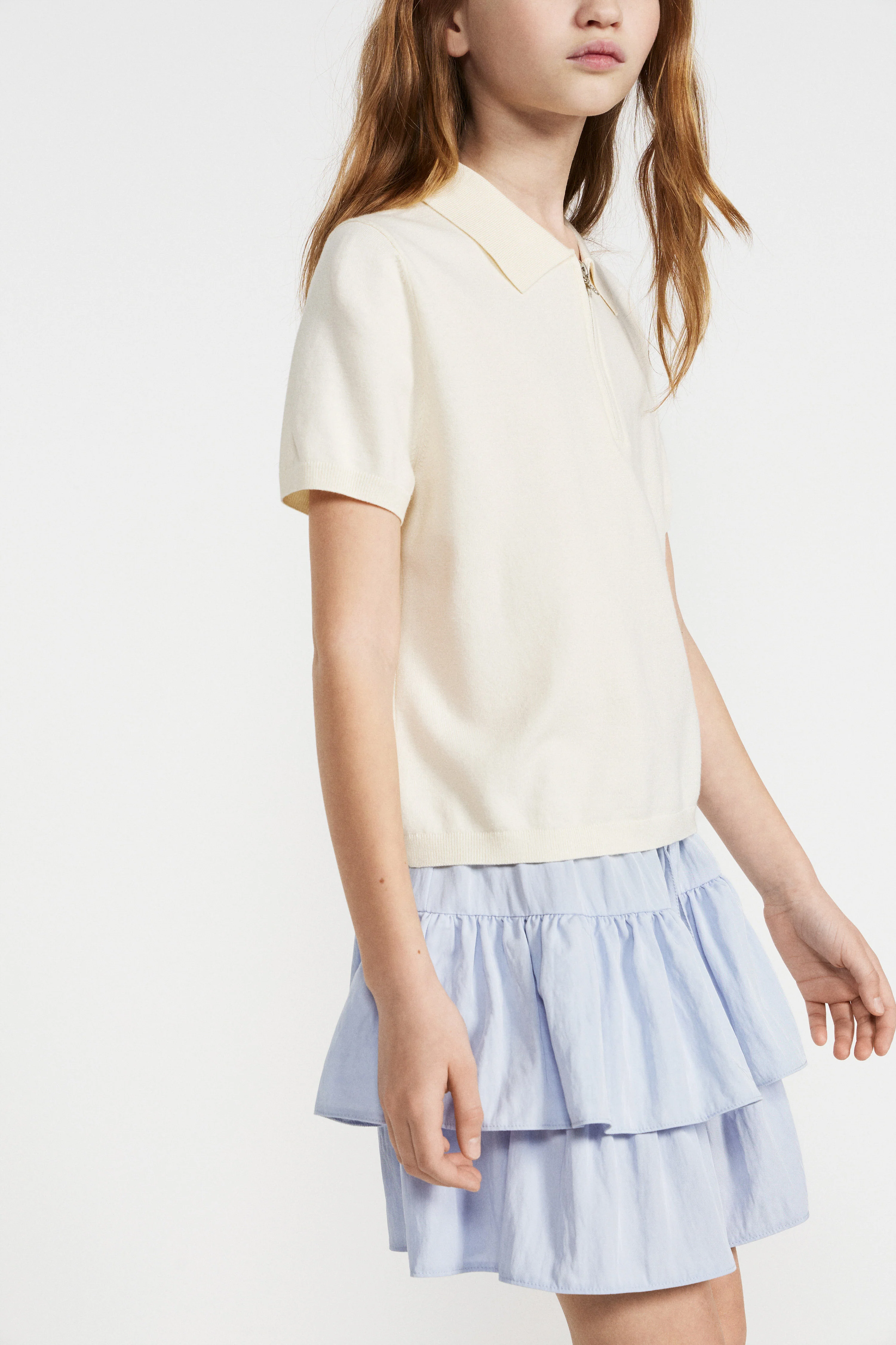 FLOUNCED VISCOSE-BLEND SHORTS - Image 3
