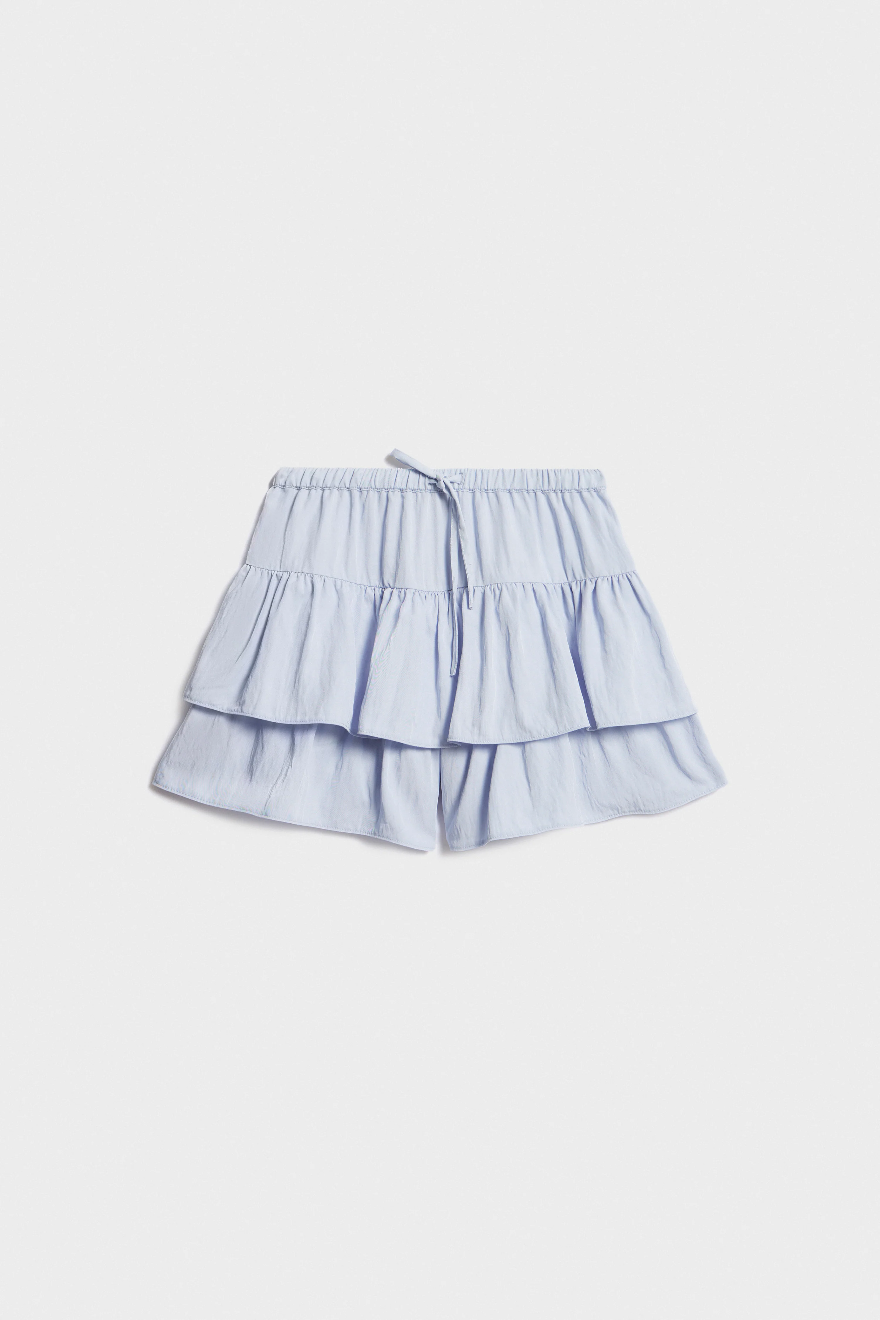 FLOUNCED VISCOSE-BLEND SHORTS - Image 4