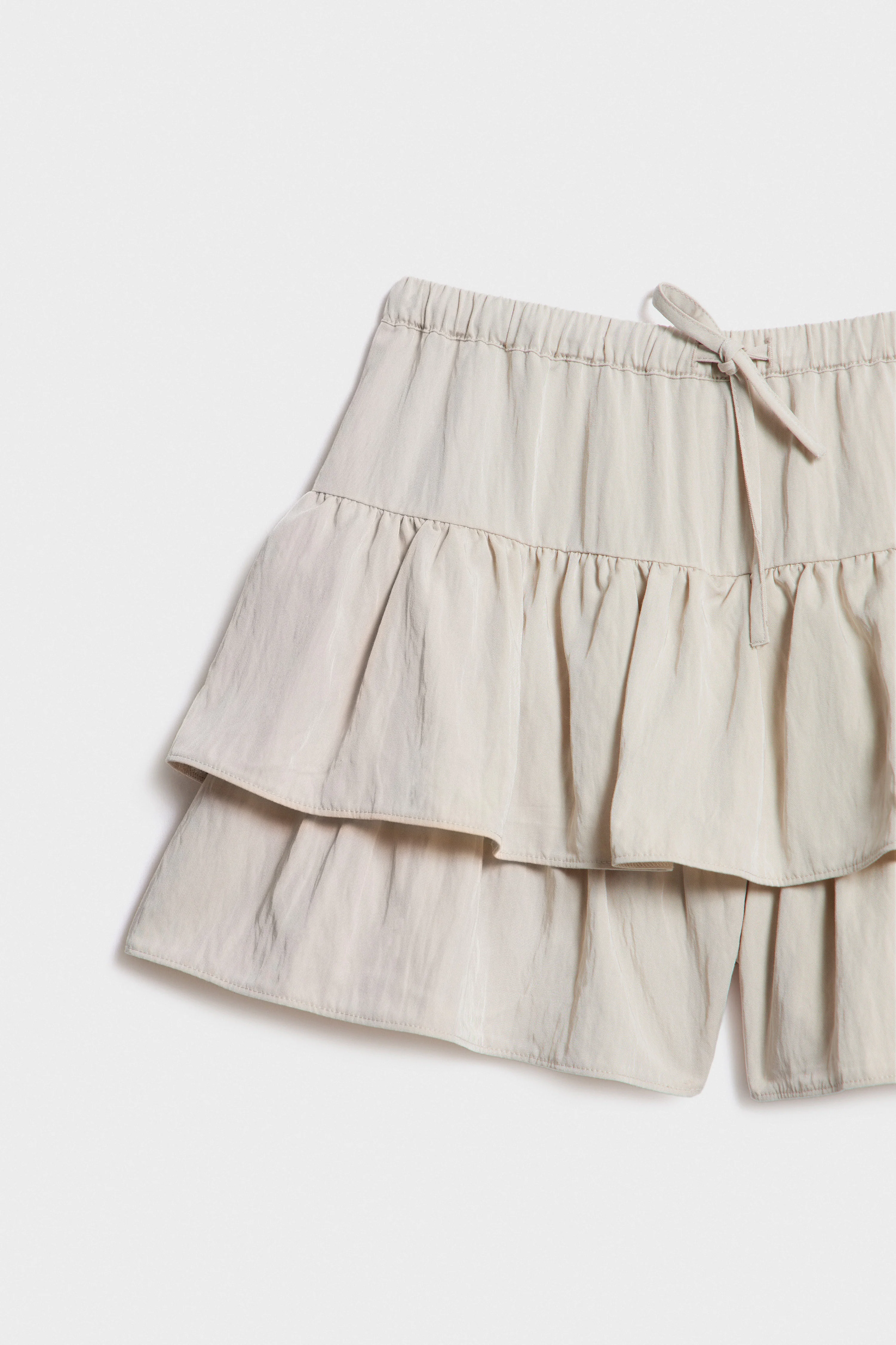 FLOUNCED VISCOSE-BLEND SHORTS - Image 7