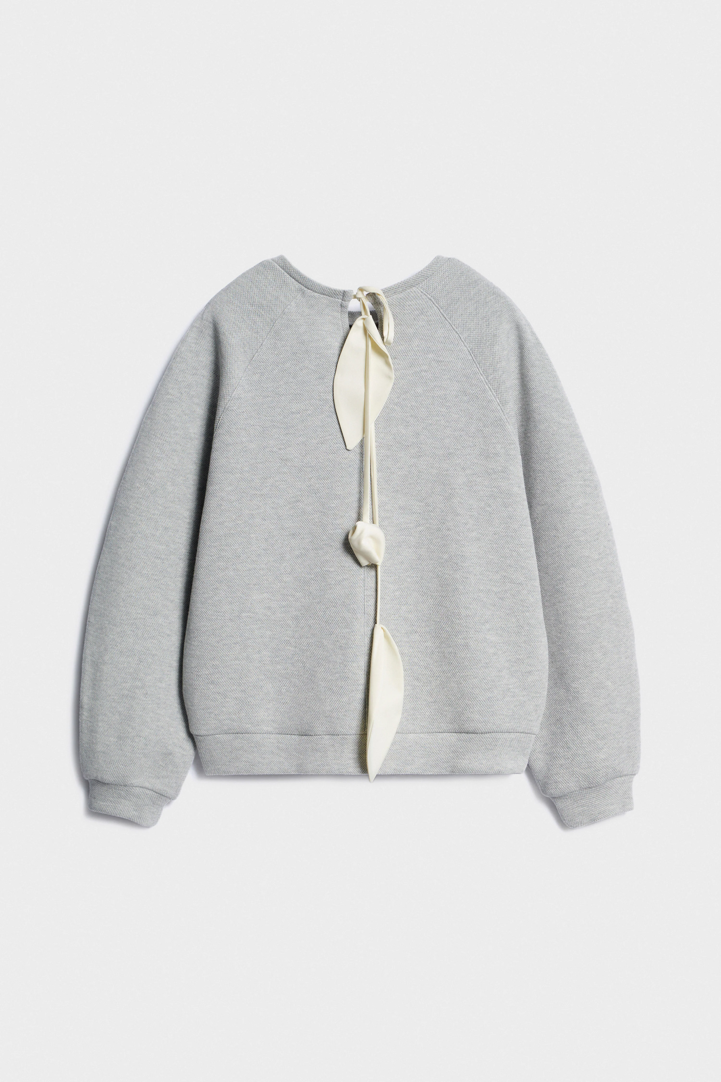 FLOWER-DETAIL COTTON SWEATSHIRT - Image 6