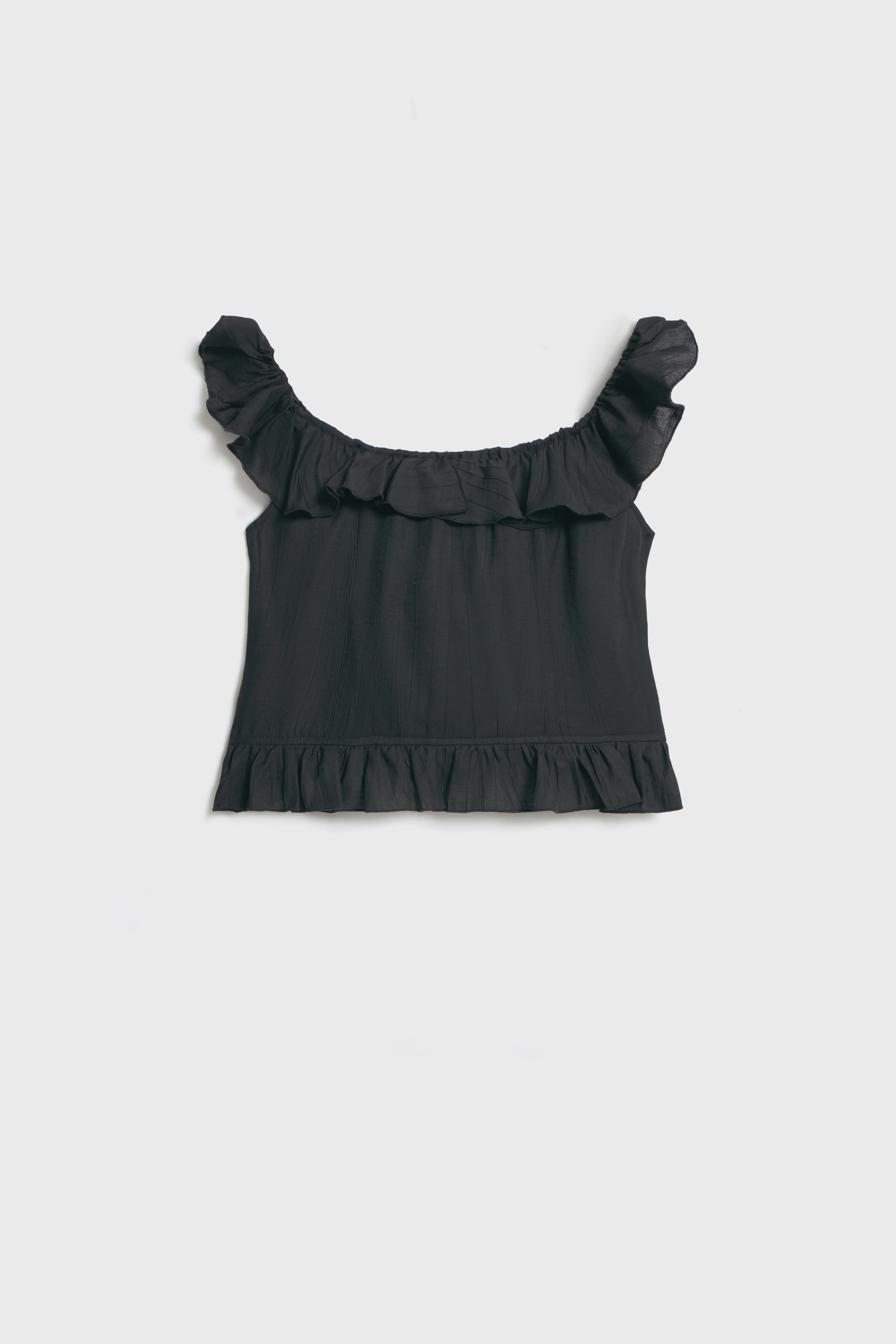 FRILL-TRIMMED VISCOSE TOP - Image 6