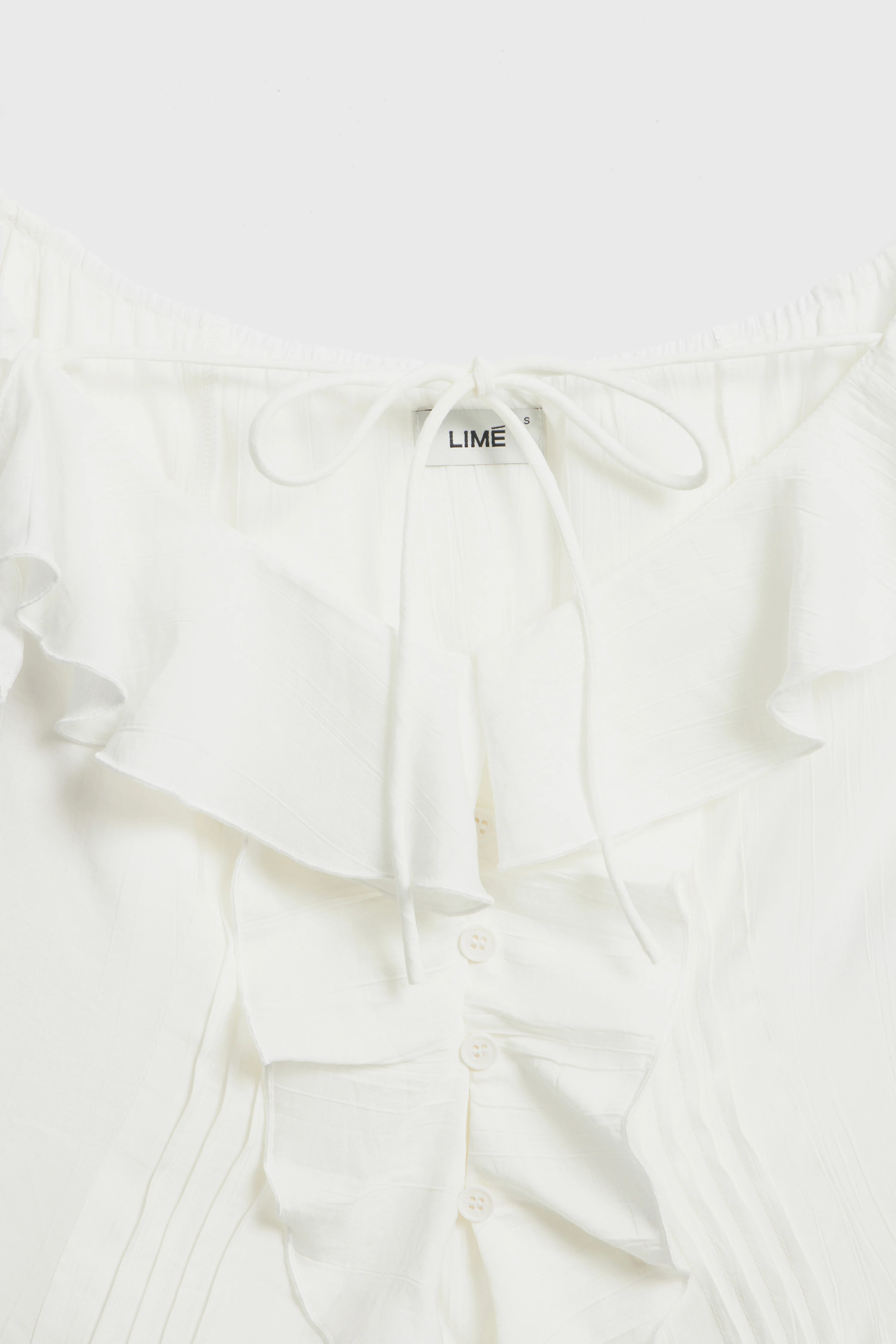 FRILL-TRIMMED VISCOSE TOP - Image 7