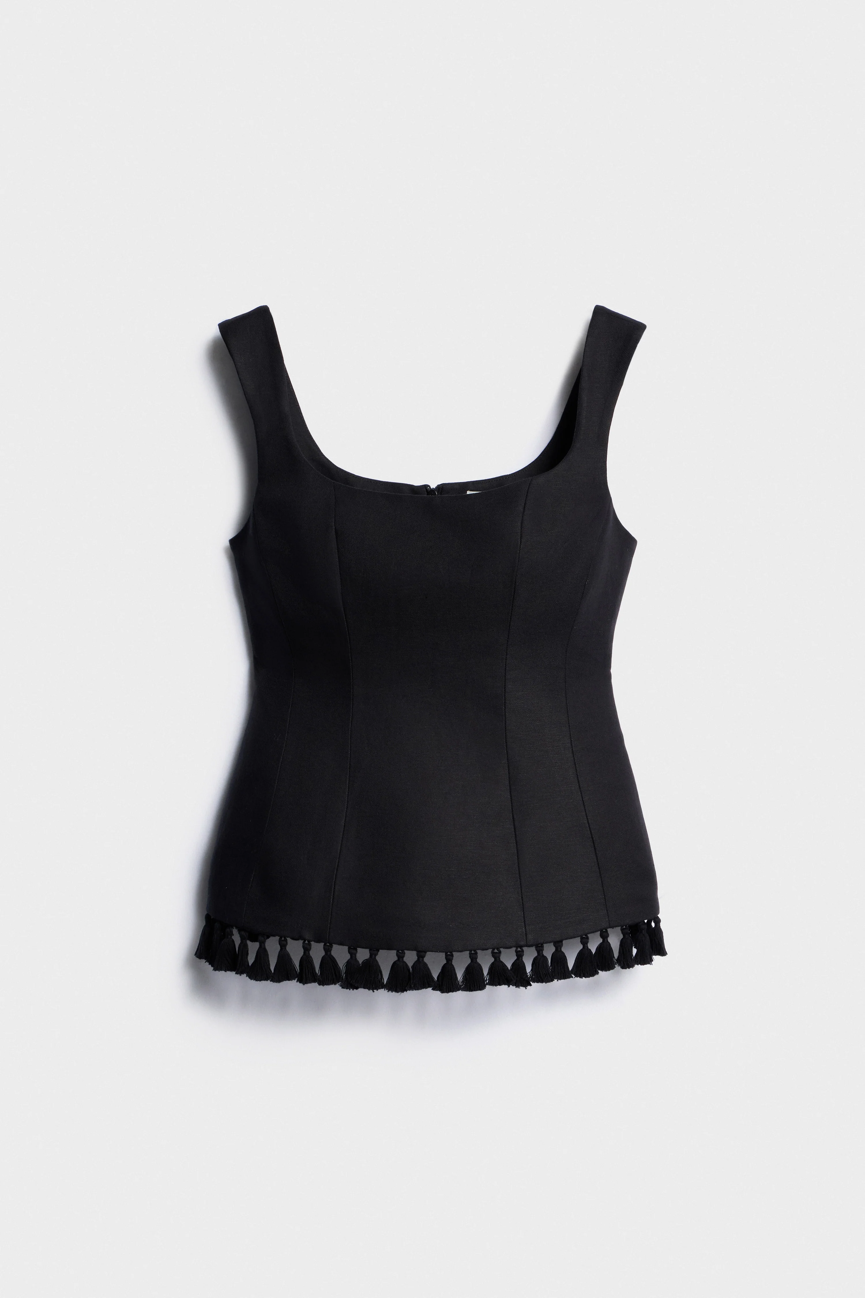 FRINGED LINEN-COTTON TOP - Image 5