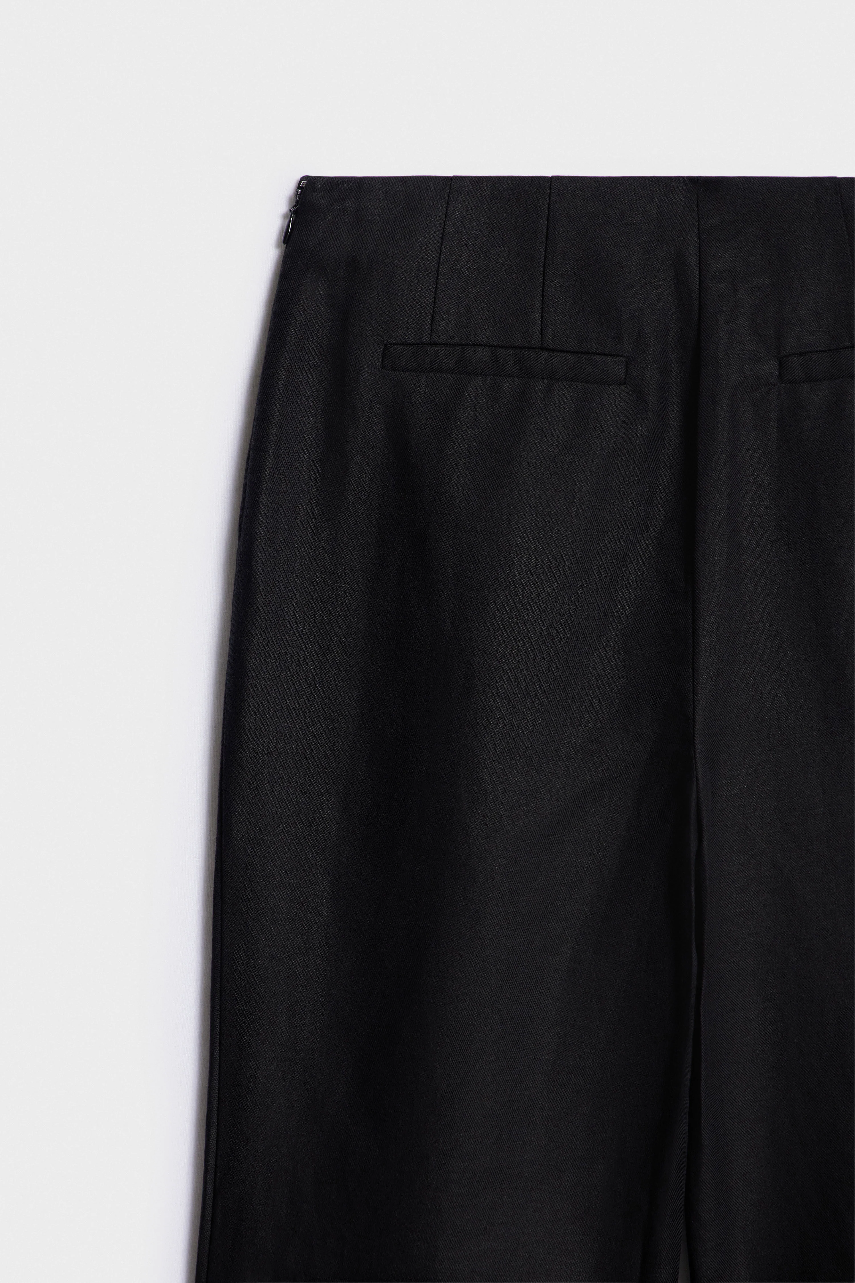 FRINGED LINEN-COTTON TROUSERS - Image 9