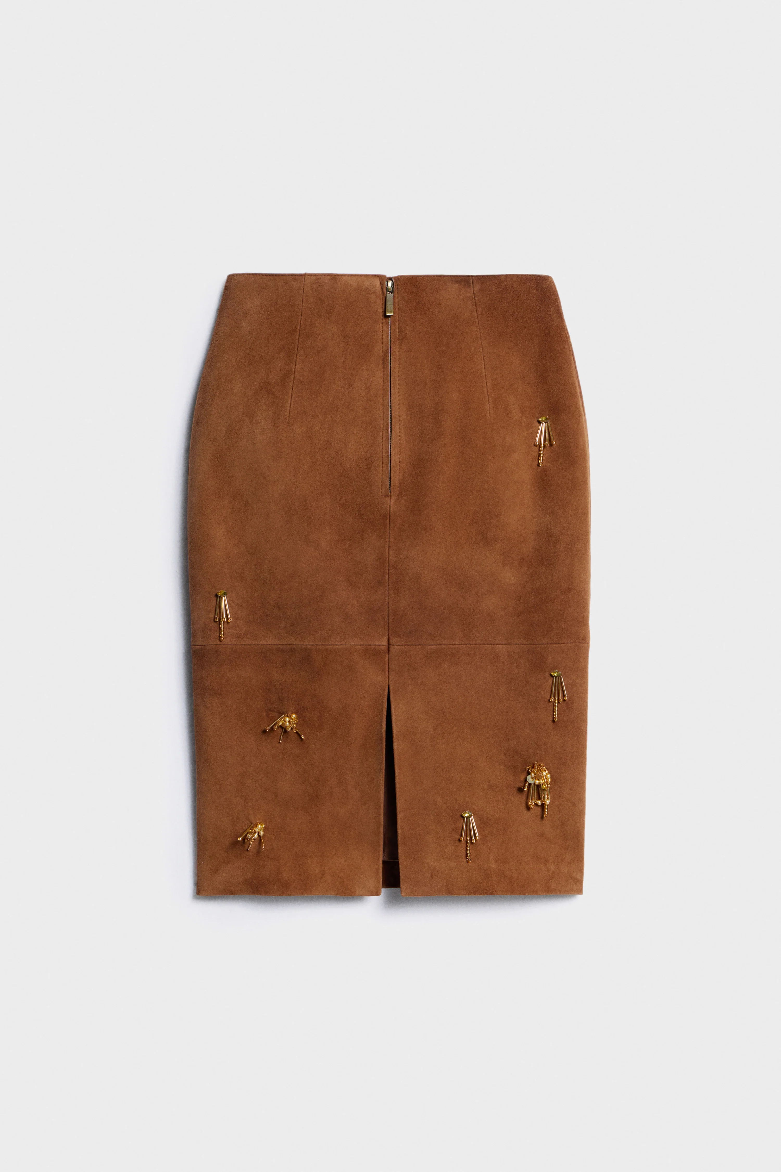 HANDMADE EMBROIDERY SUEDE SKIRT - Image 6