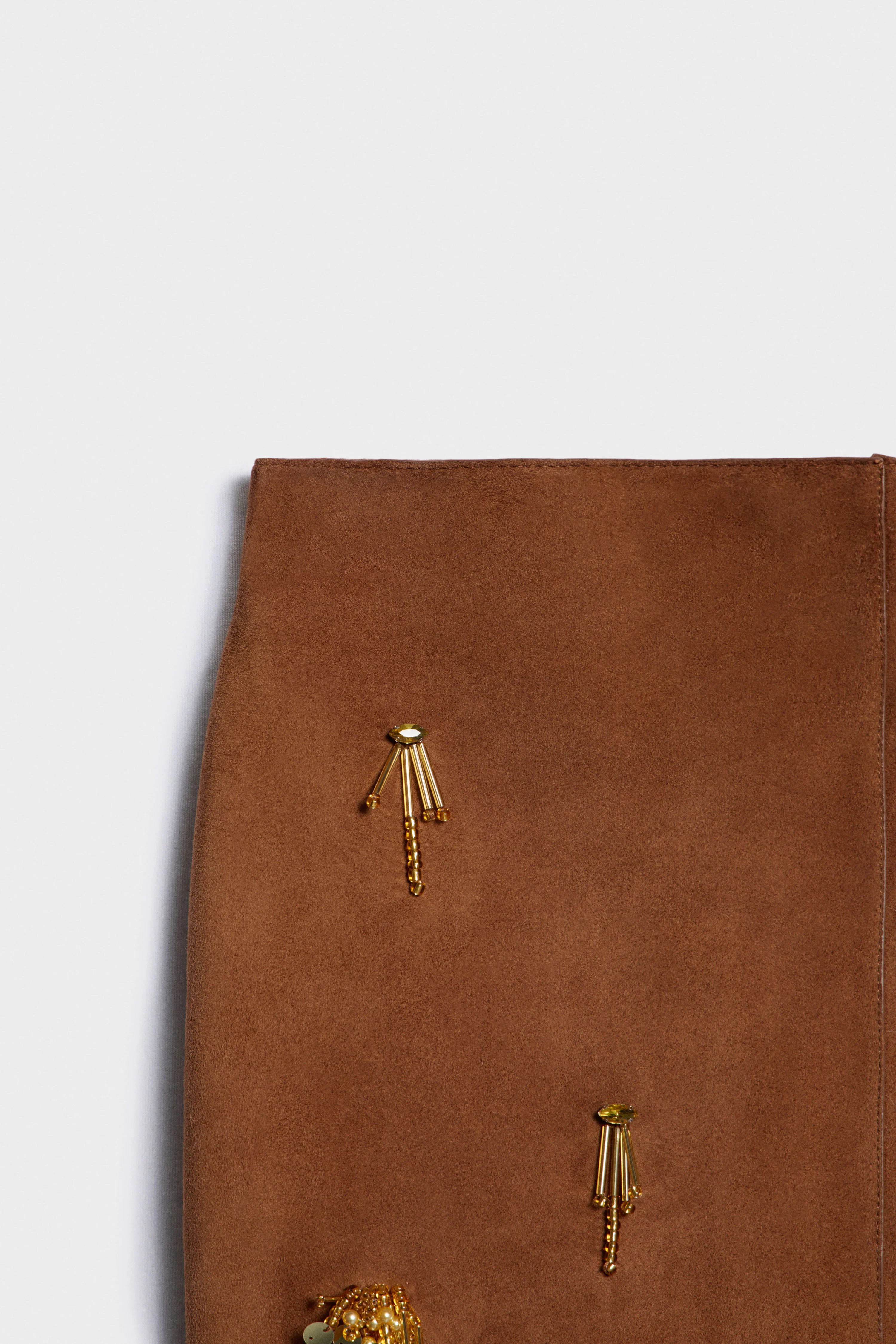 HANDMADE EMBROIDERY SUEDE SKIRT - Image 7