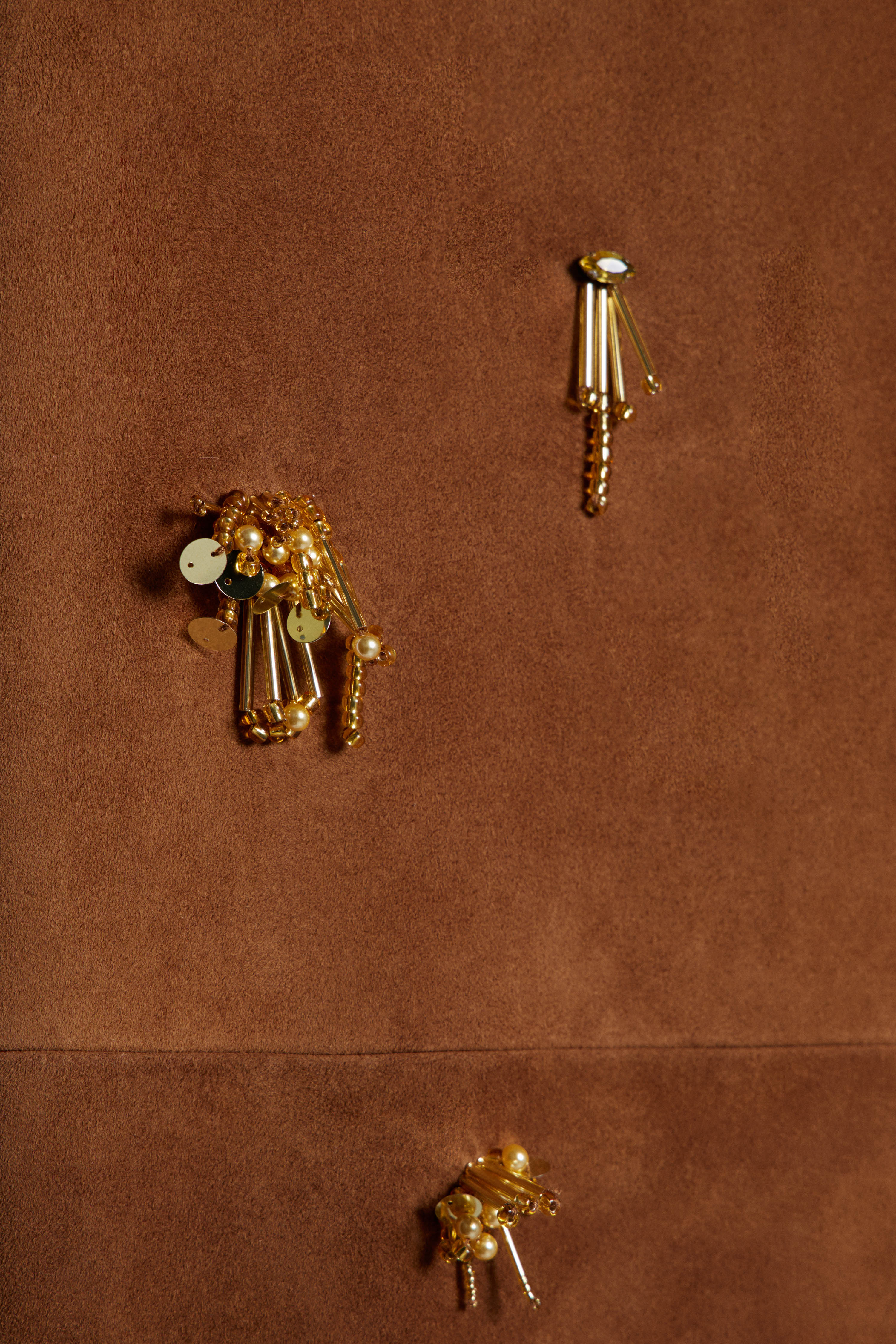 HANDMADE EMBROIDERY SUEDE SKIRT - Image 8