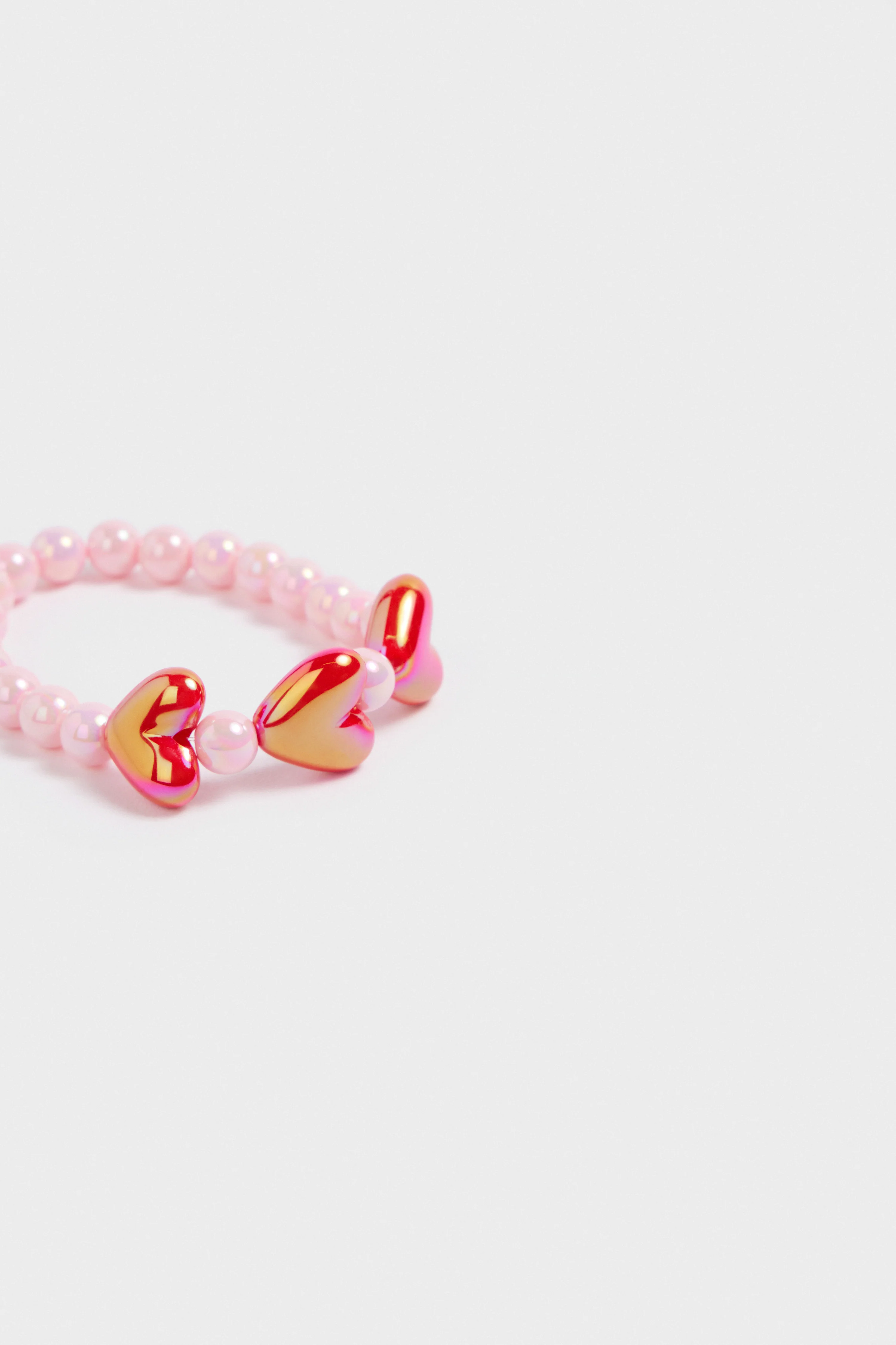 HEART-CHARM BEADED BRACELET - Image 5