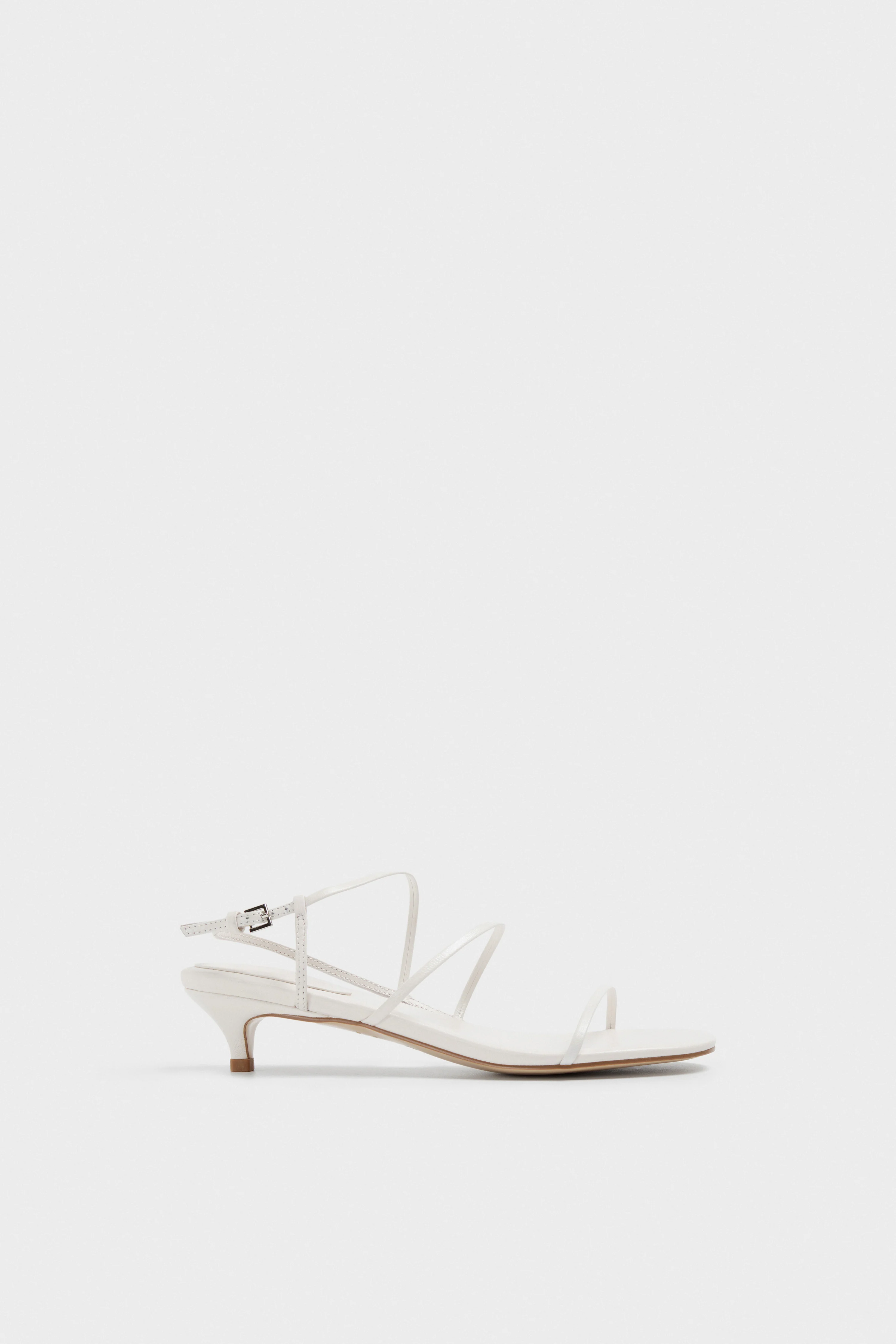 HEELED SHEEP LEATHER SANDALS - Image 4