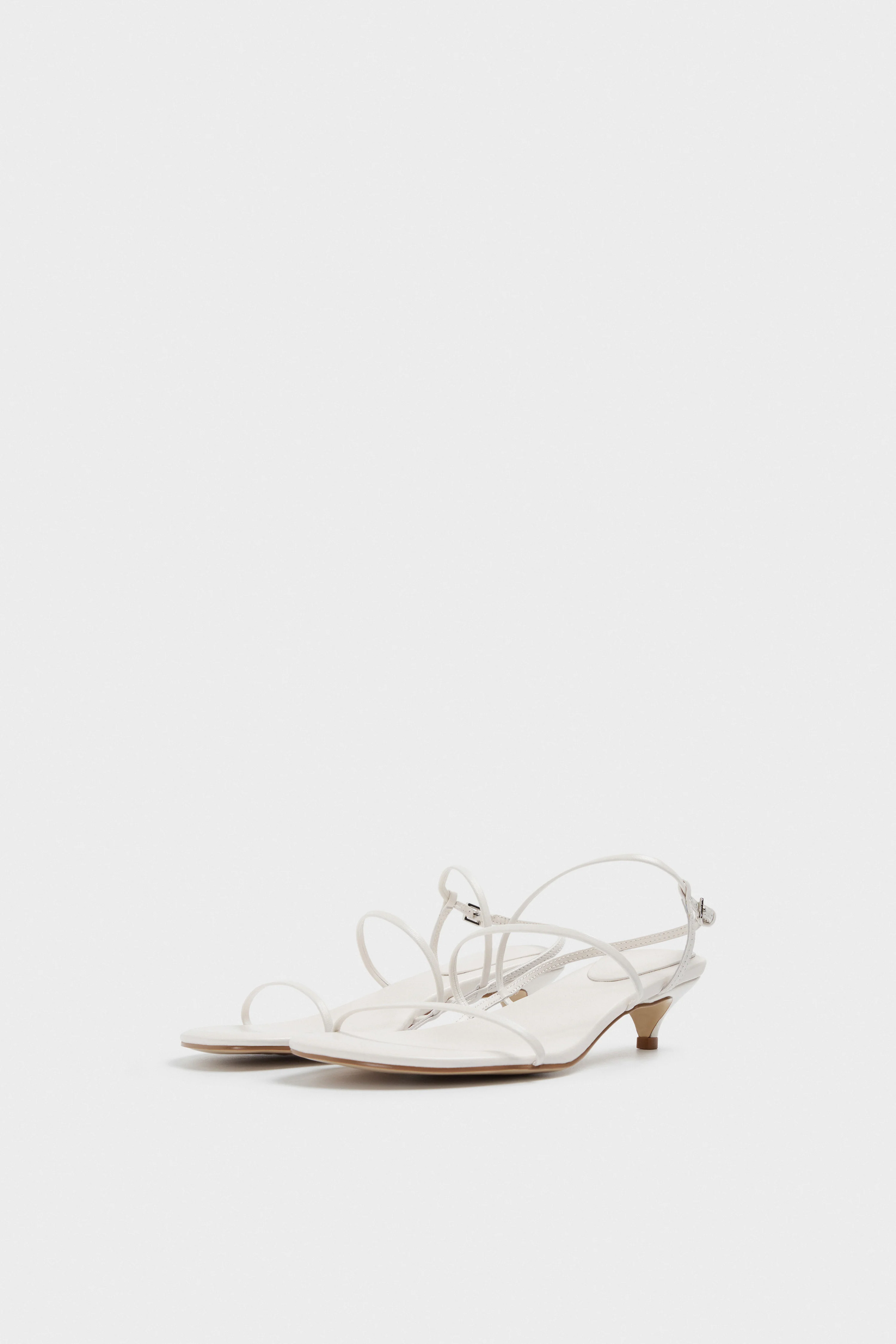 HEELED SHEEP LEATHER SANDALS - Image 5