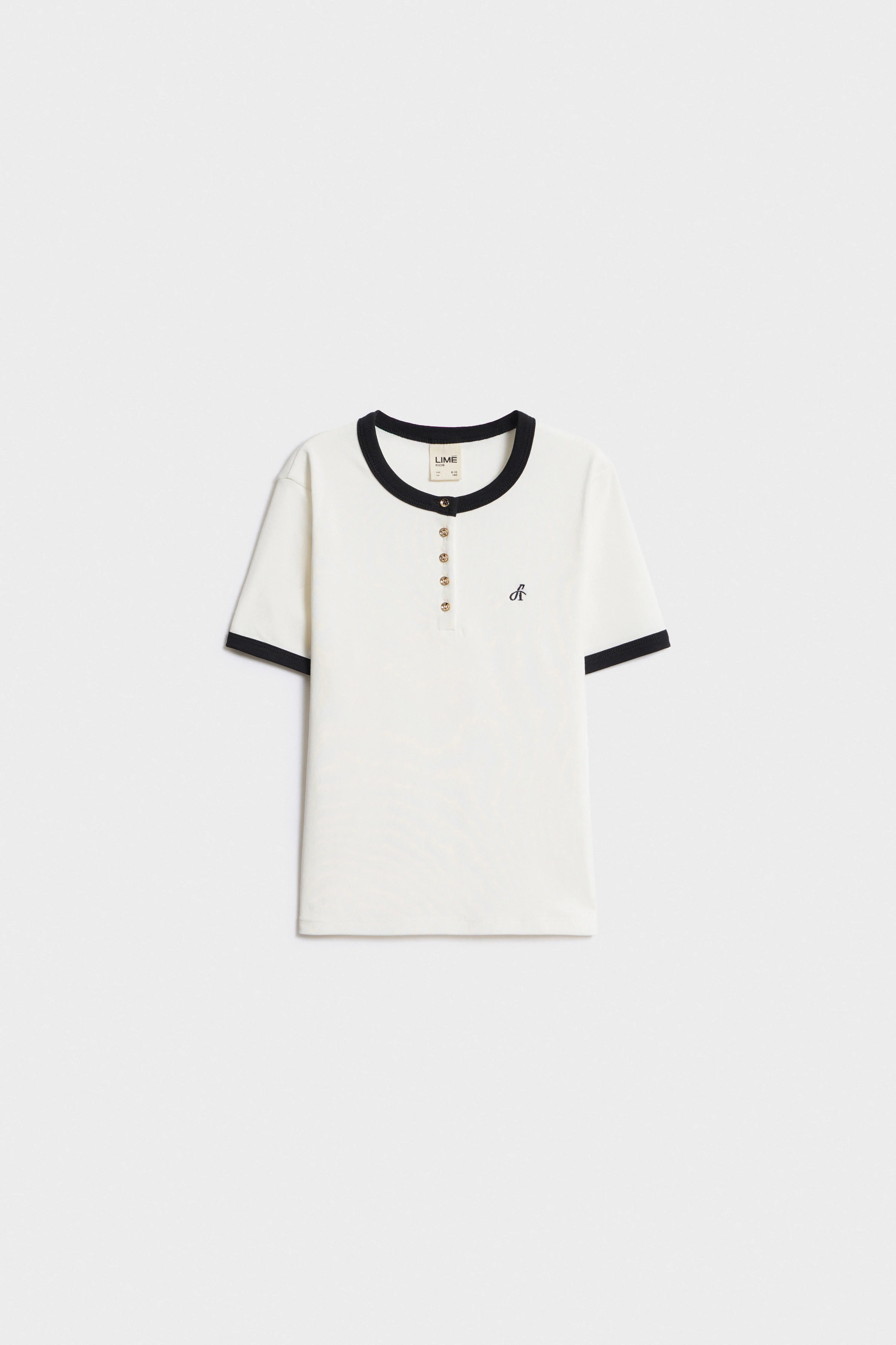 HENLEY-STYLE JERSEY T-SHIRT - Image 3