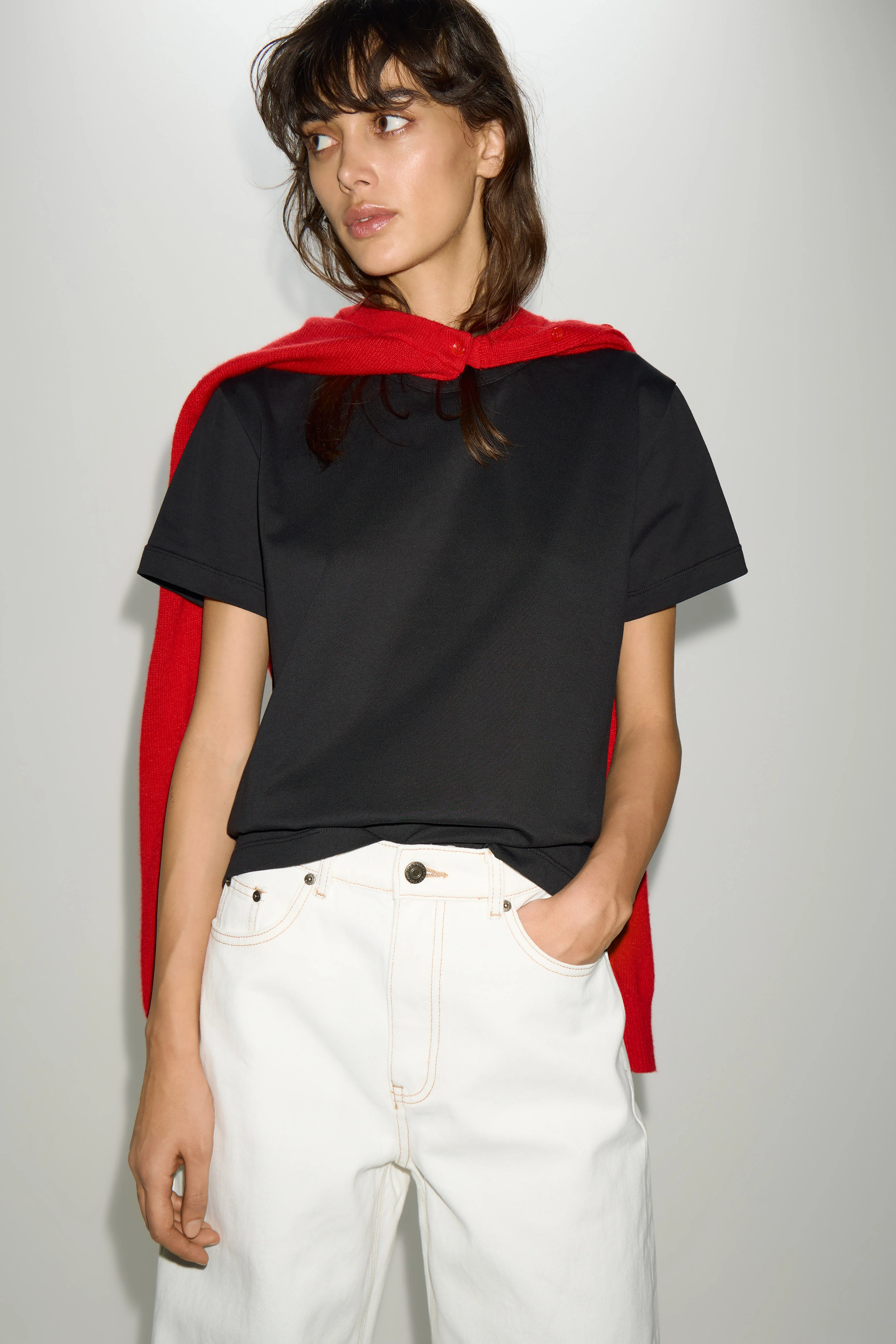 HIGH-WAIST WIDE LEG JEANS - Image 2