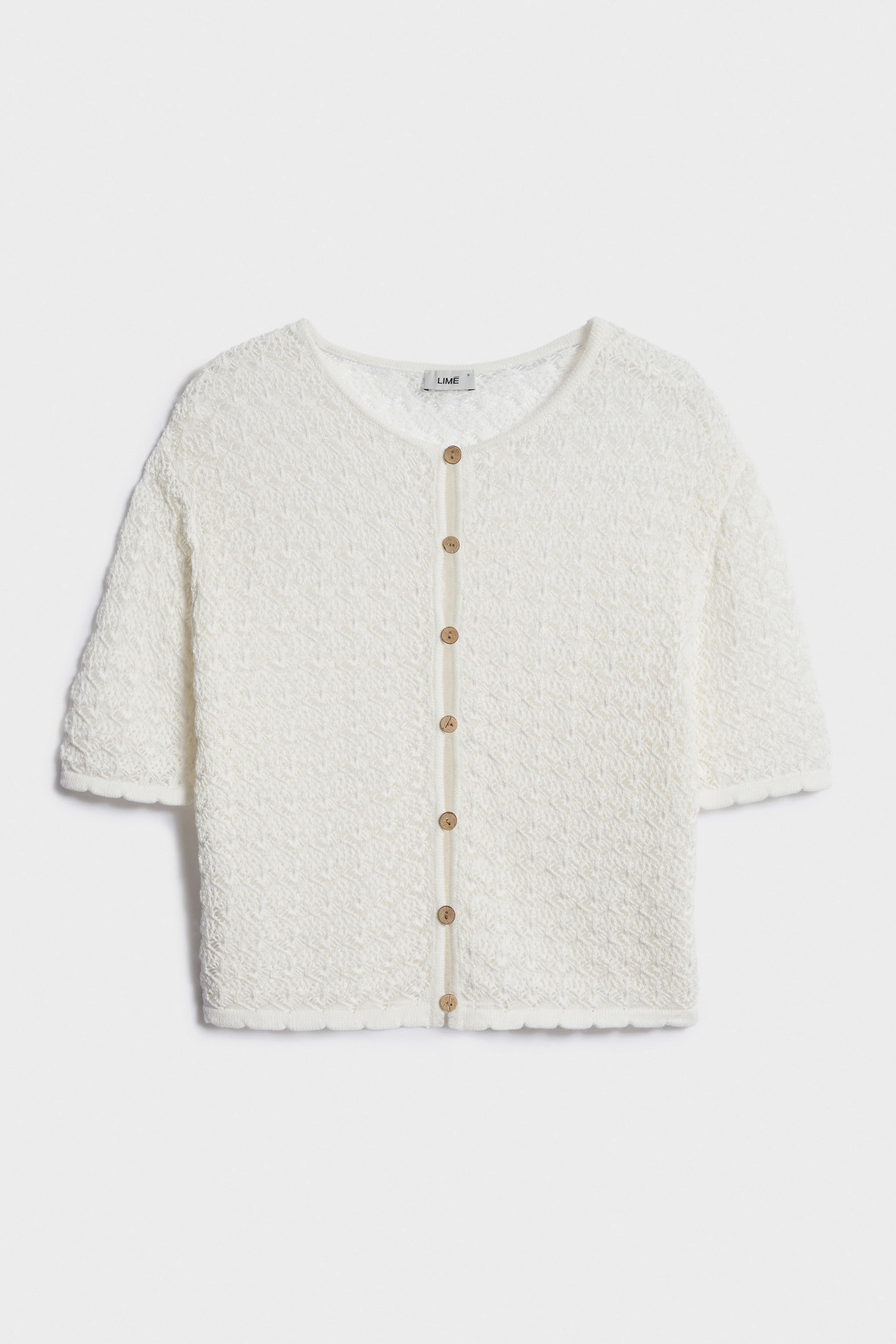 HOLE-KNIT CARDIGAN