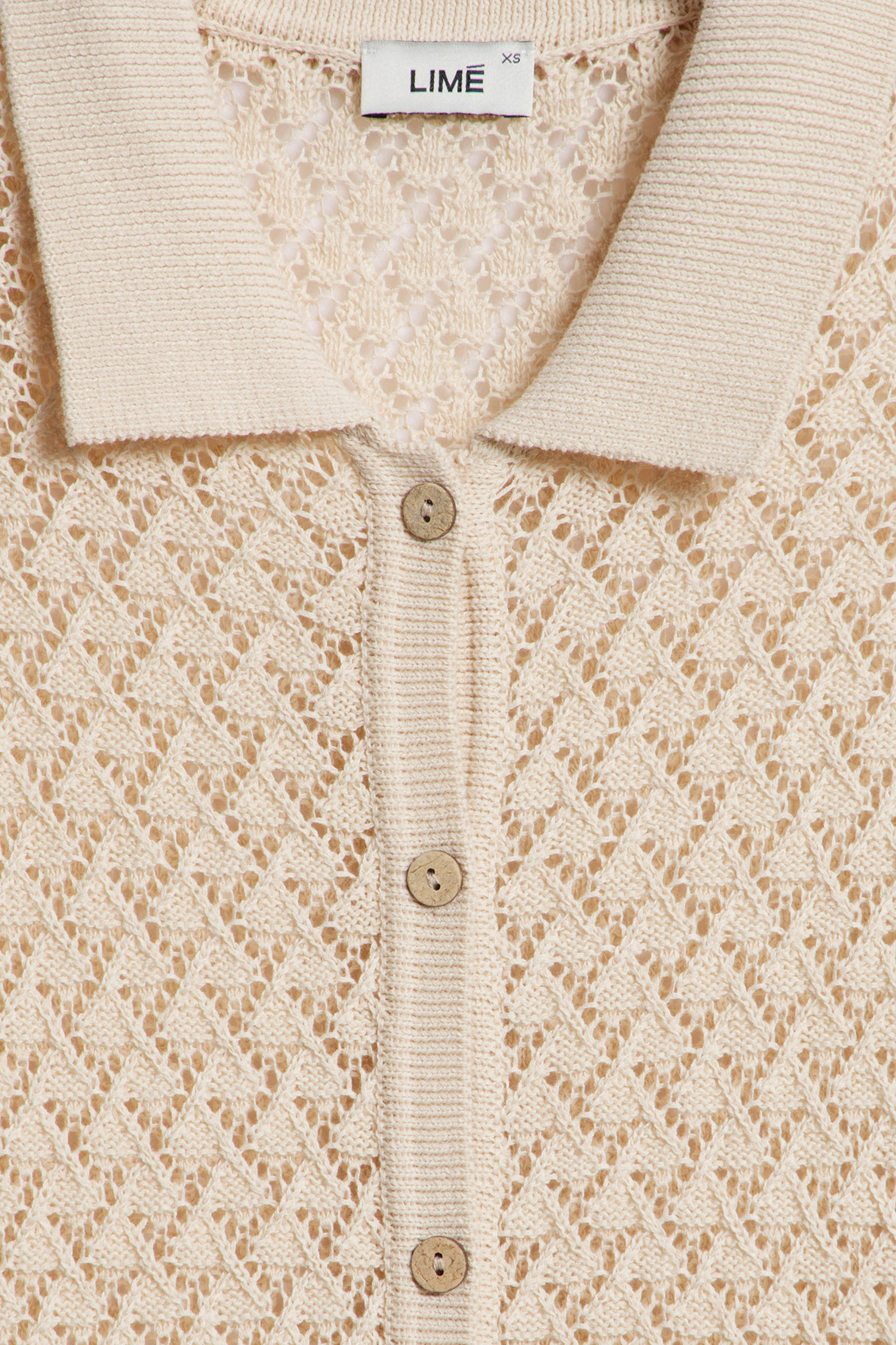 HOLE-KNIT COTTON BLEND CARDIGAN - Image 7