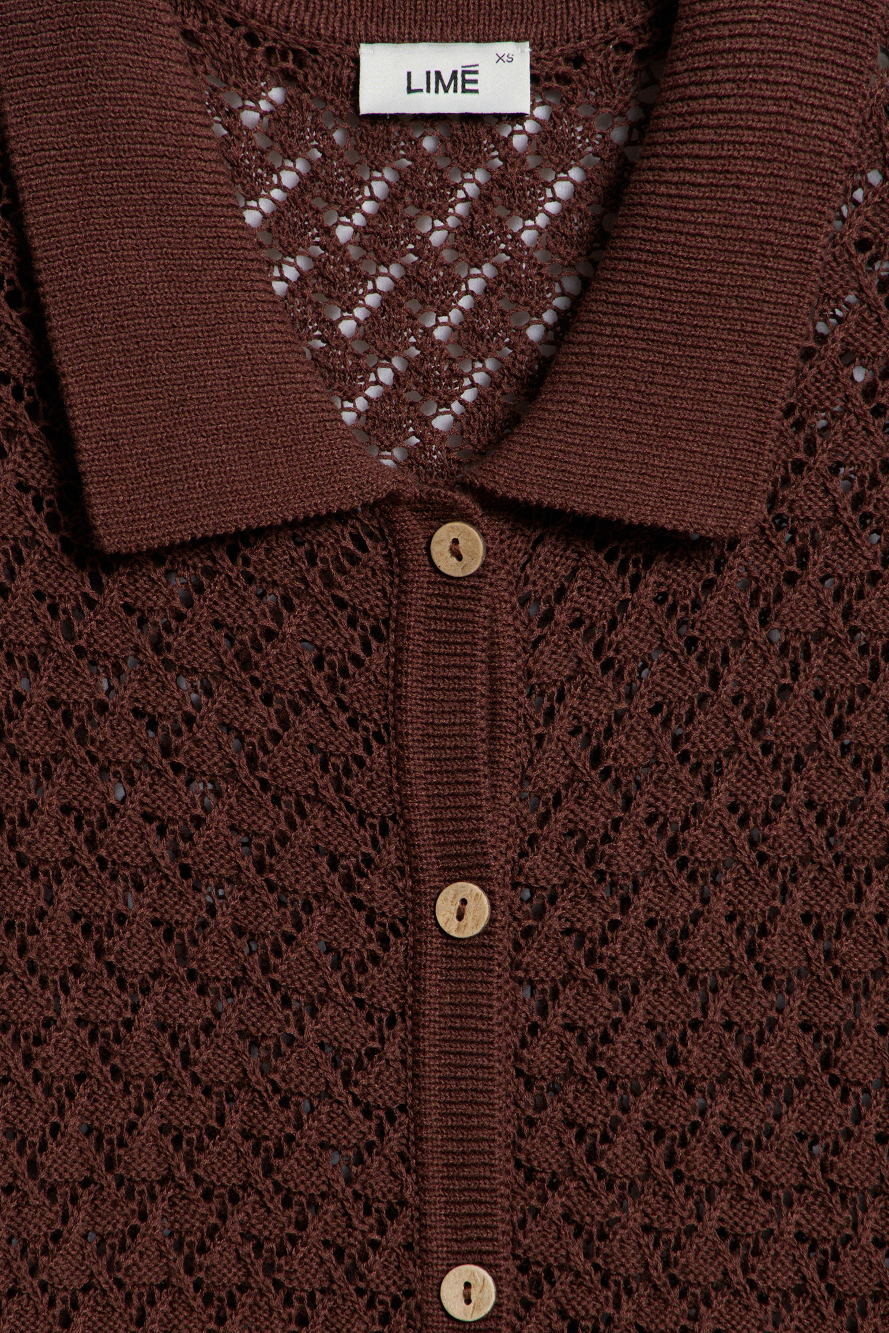 HOLE-KNIT COTTON BLEND CARDIGAN - Image 6