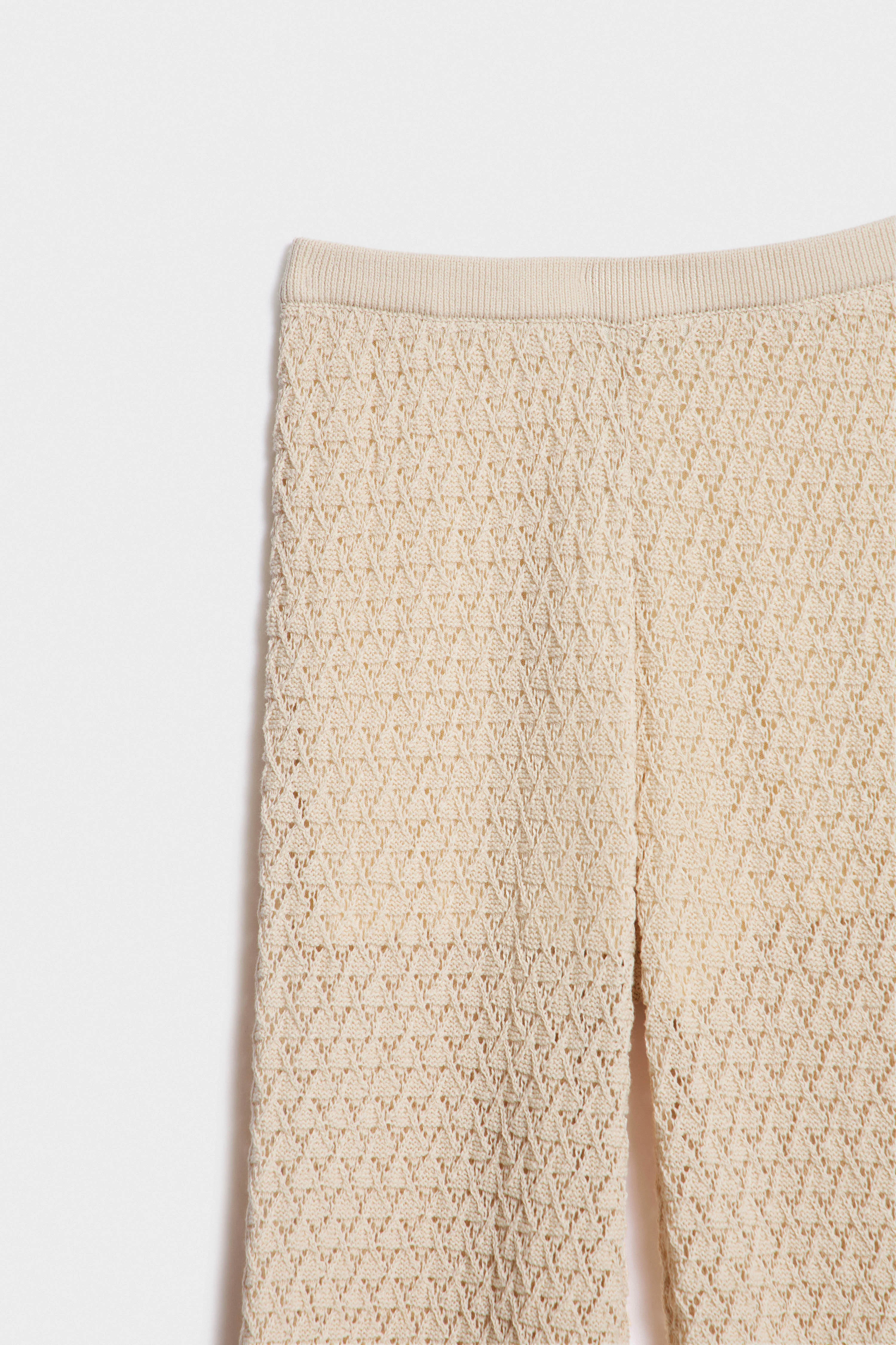 HOLE-KNIT COTTON BLEND TROUSERS - Image 6