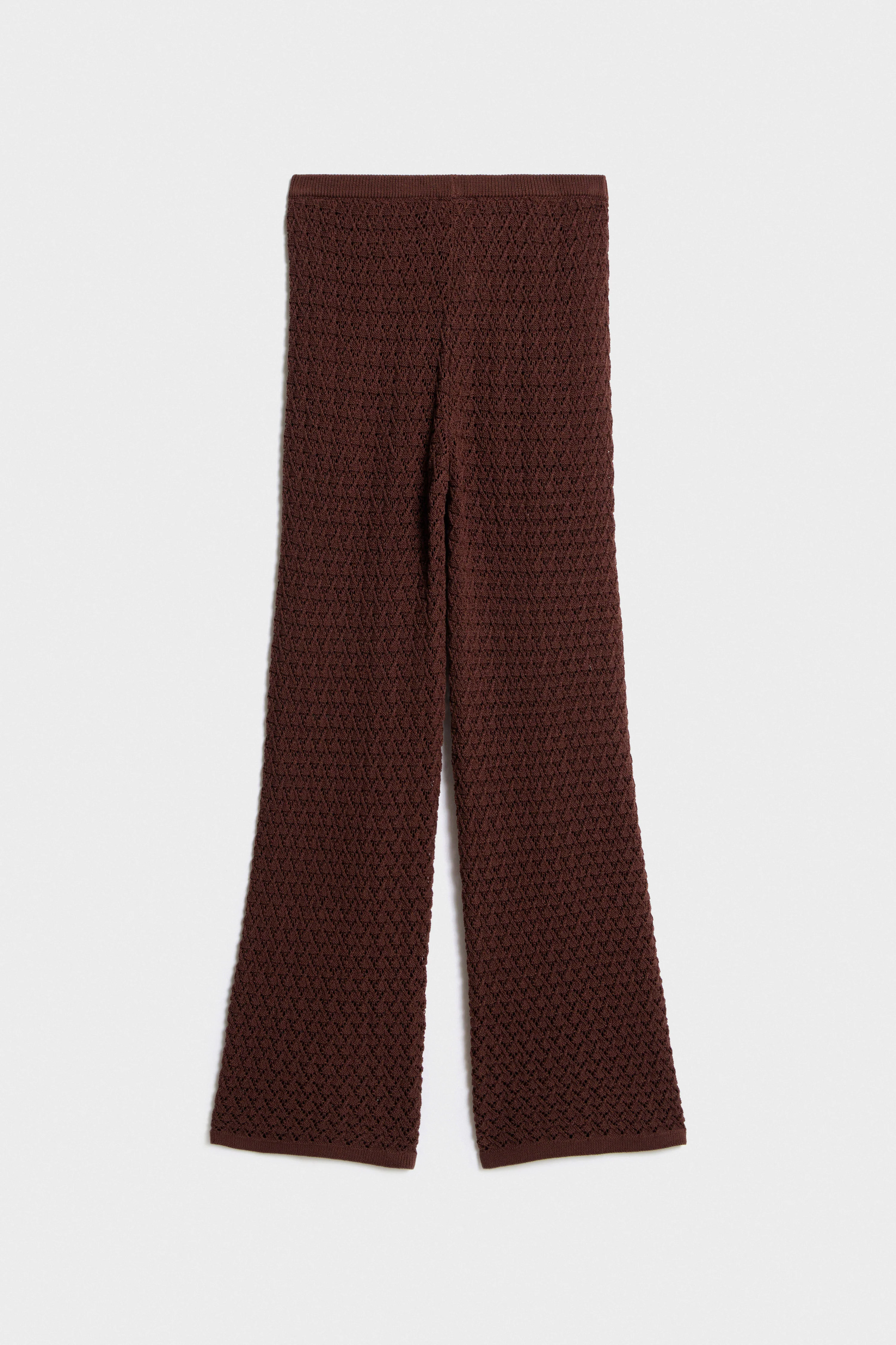 HOLE-KNIT COTTON BLEND TROUSERS - Image 5