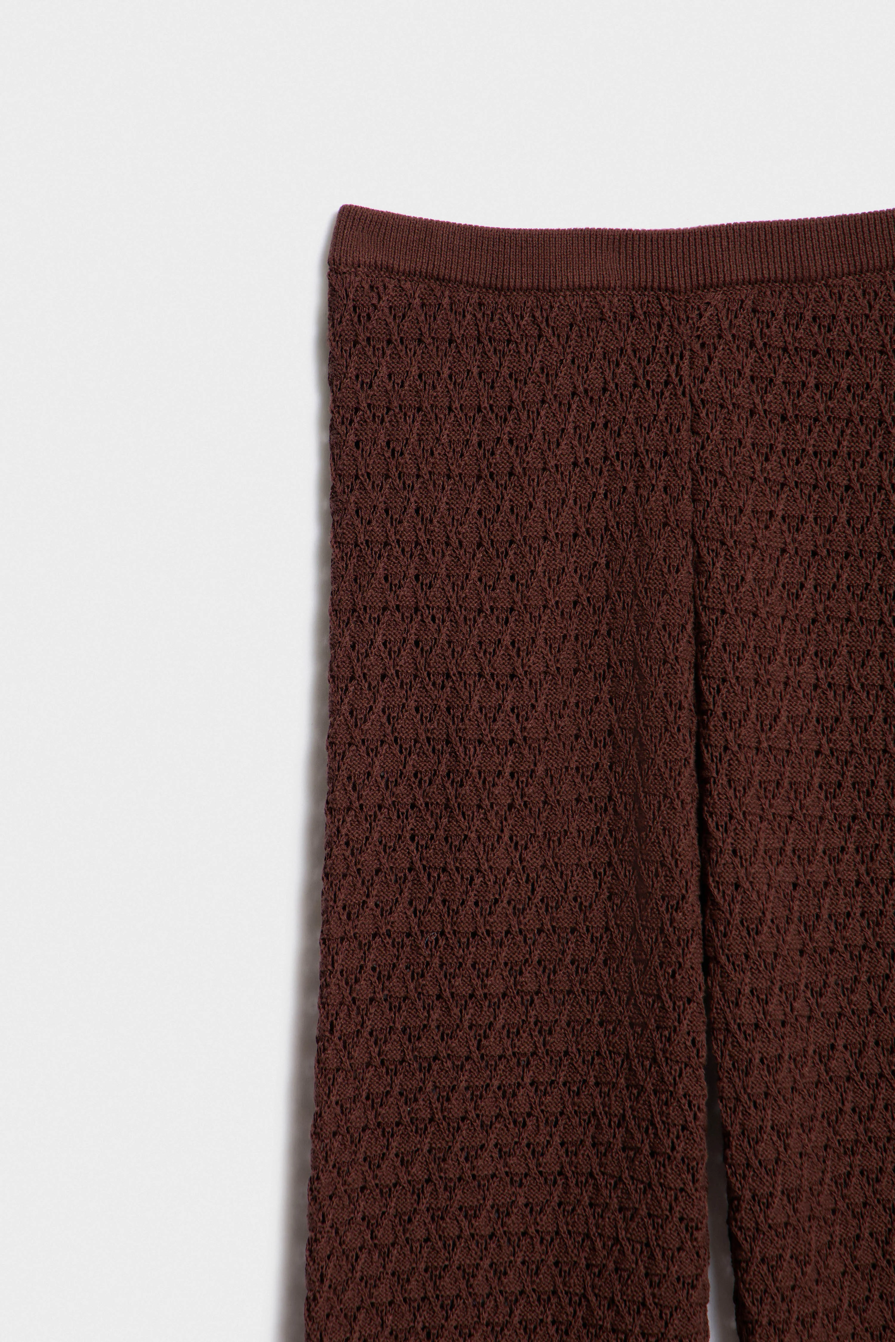 HOLE-KNIT COTTON BLEND TROUSERS - Image 6