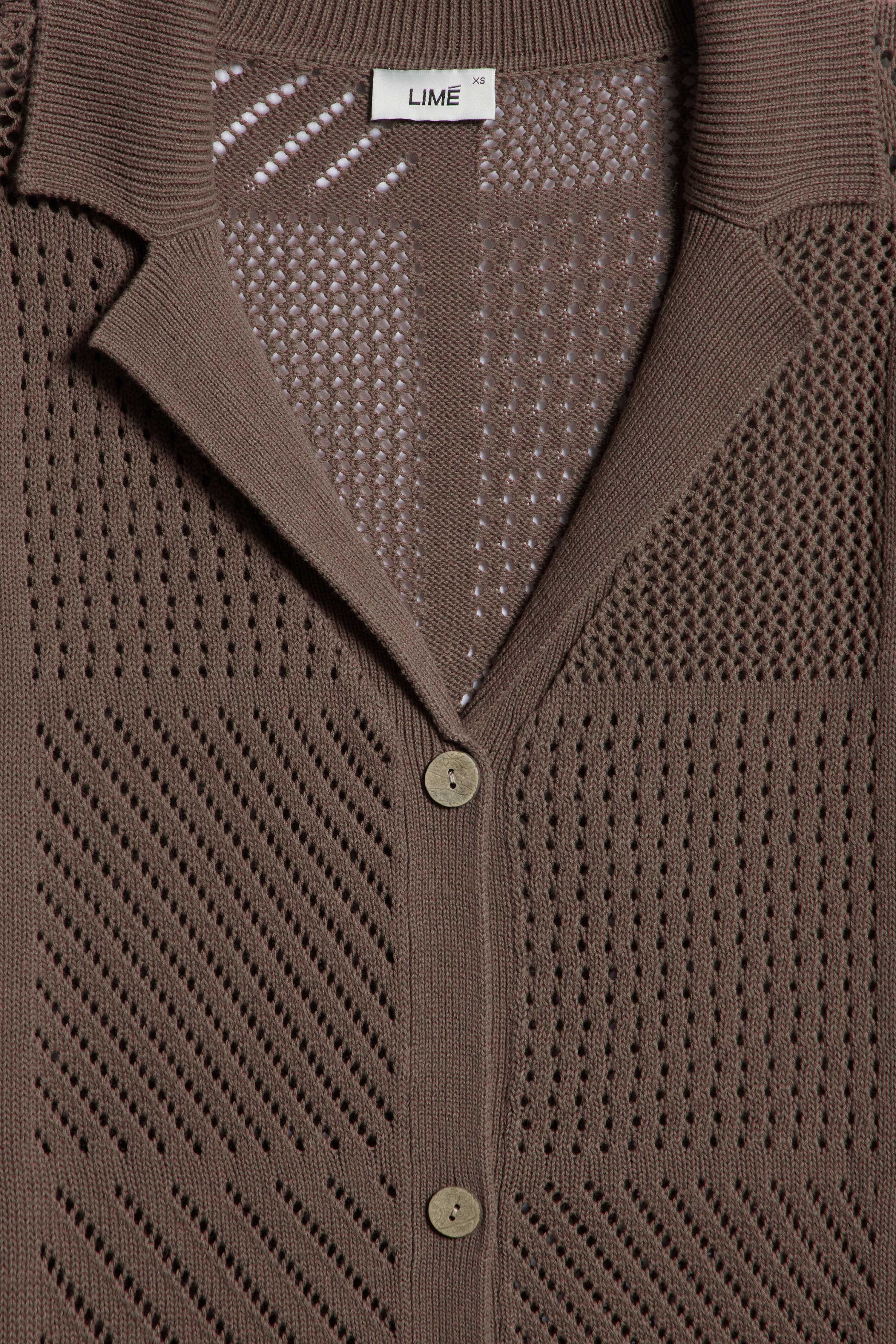 HOLE-KNIT COTTON CARDIGAN - Image 6