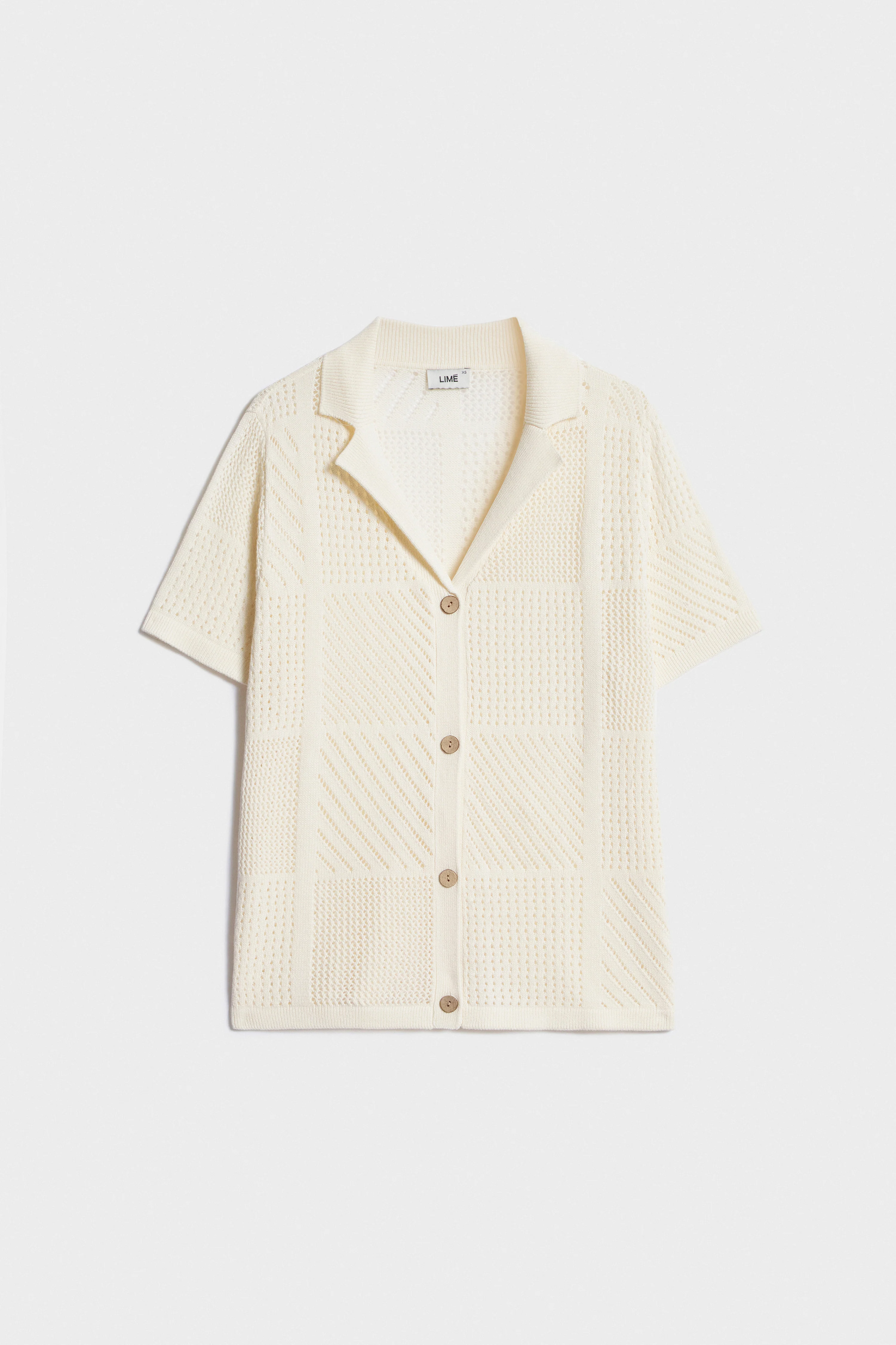 HOLE-KNIT COTTON CARDIGAN - Image 4