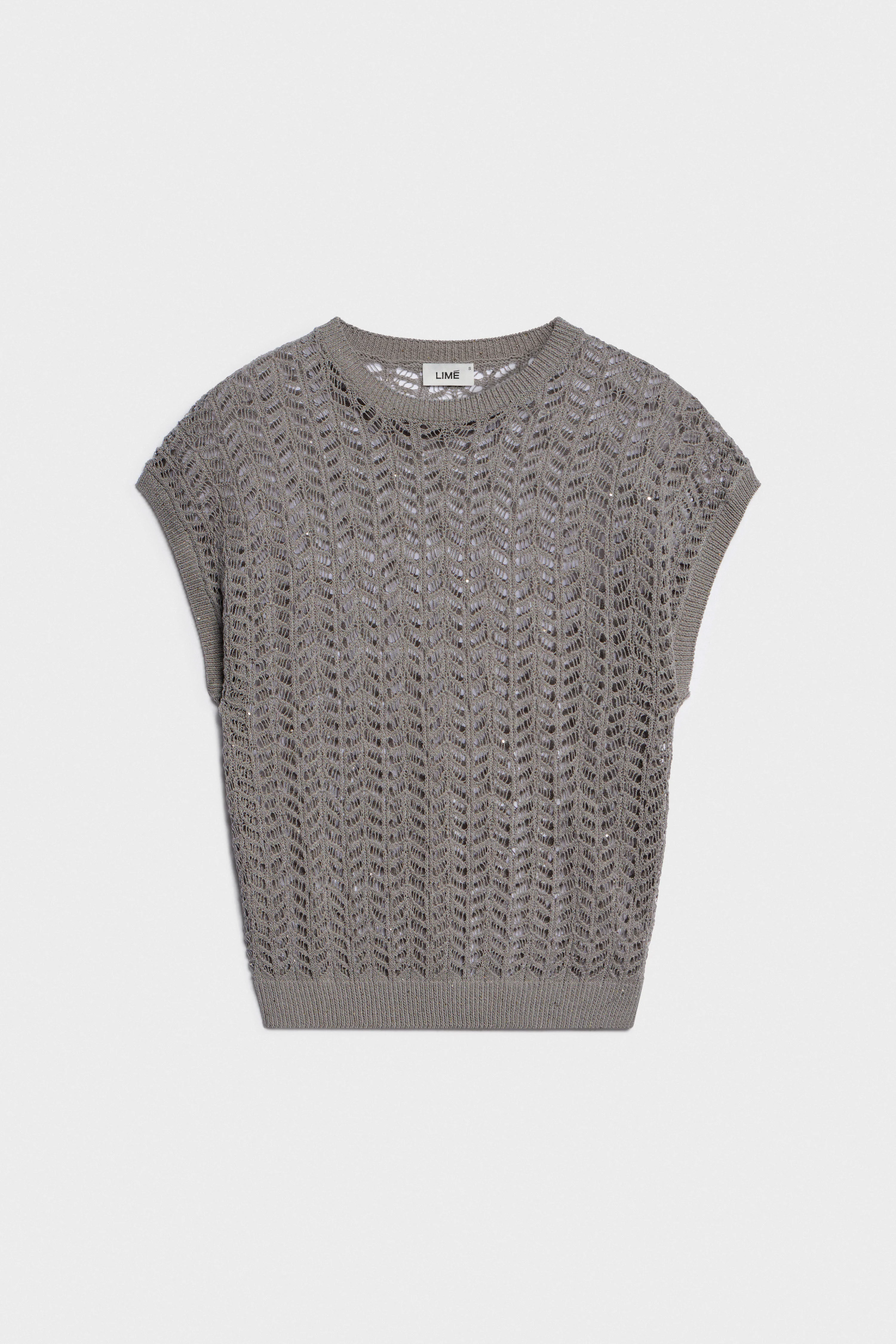 HOLE-KNIT COTTON-LINEN SWEATER - Image 4