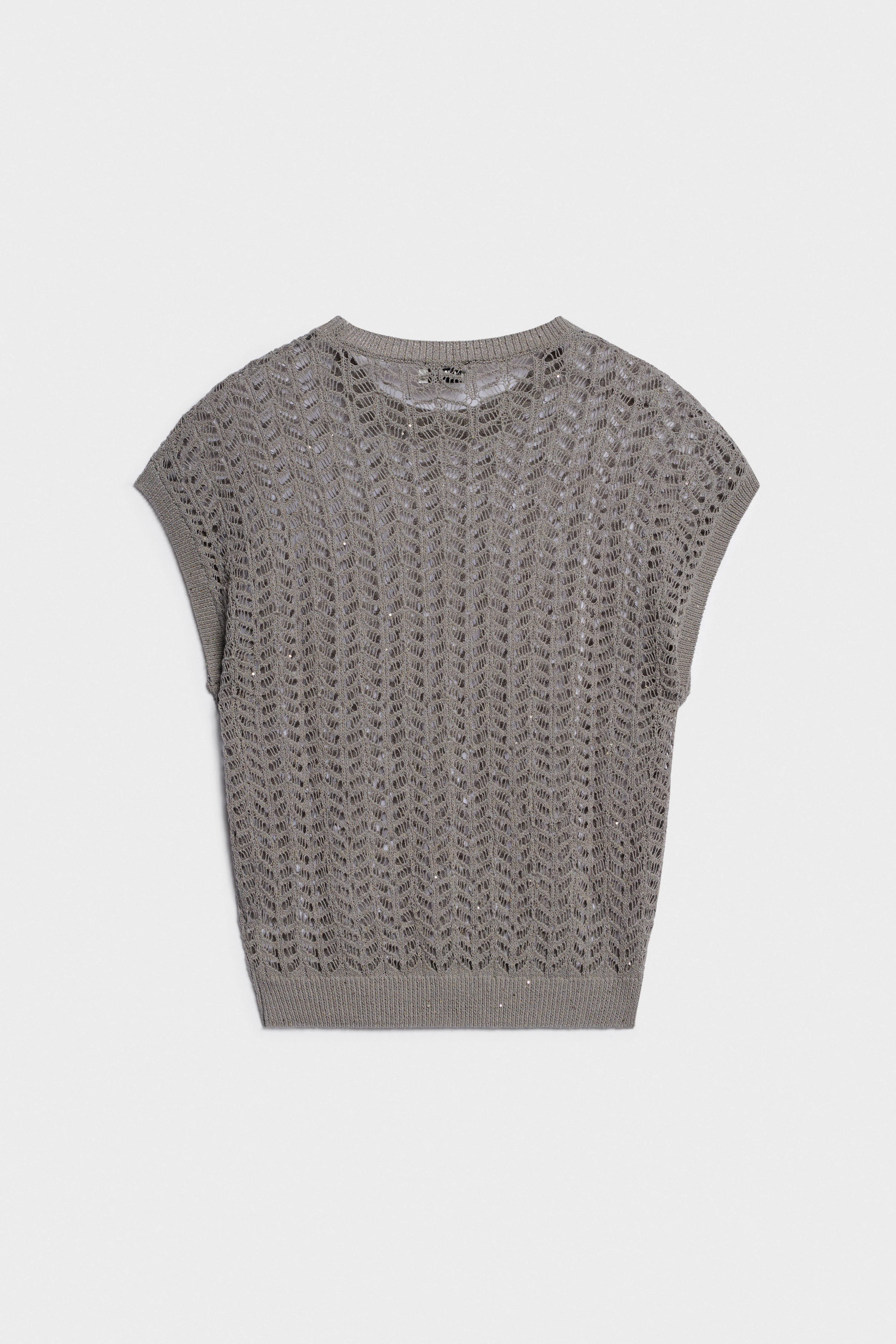 HOLE-KNIT COTTON-LINEN SWEATER - Image 5