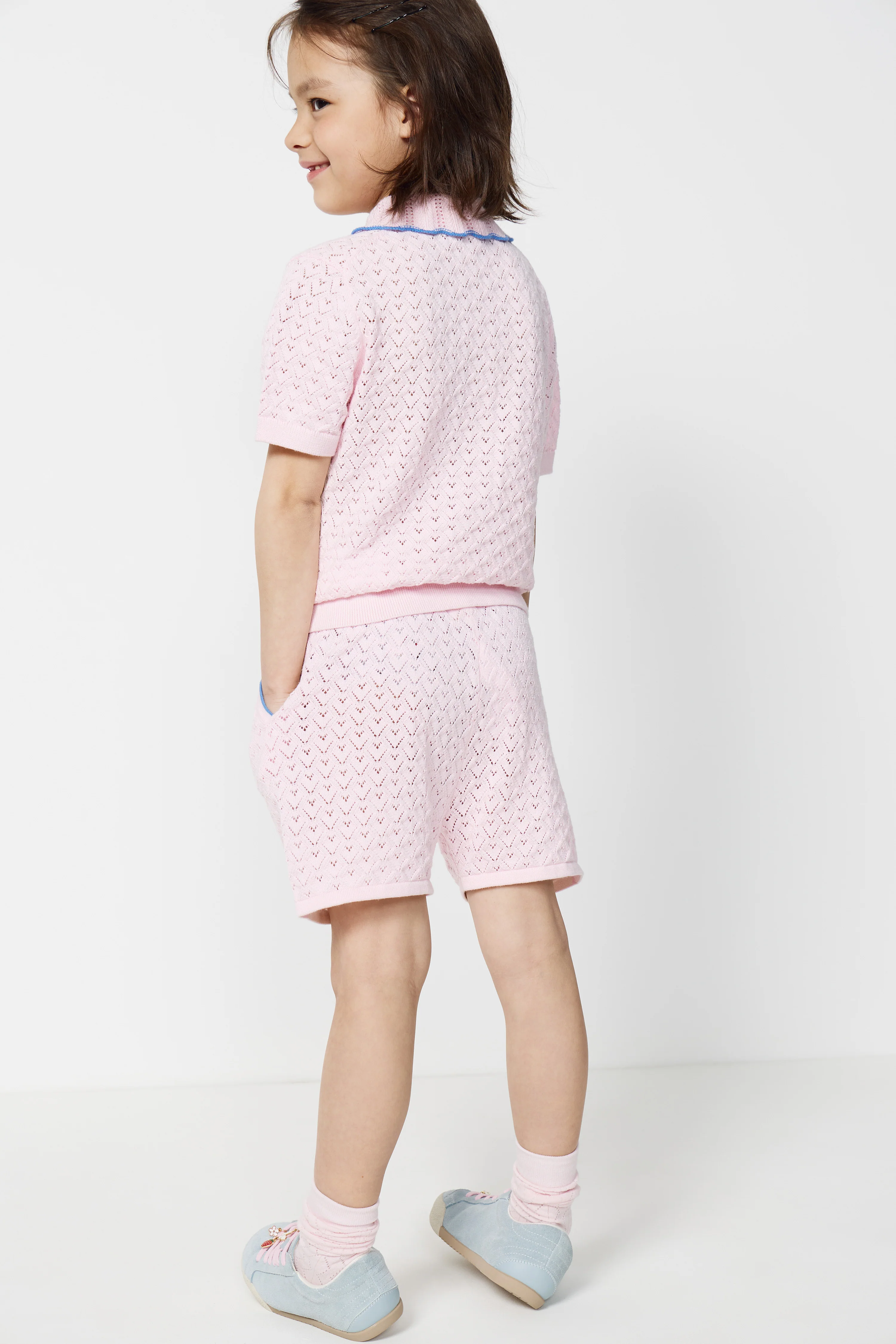 HOLE-KNIT COTTON SHORTS - Image 3