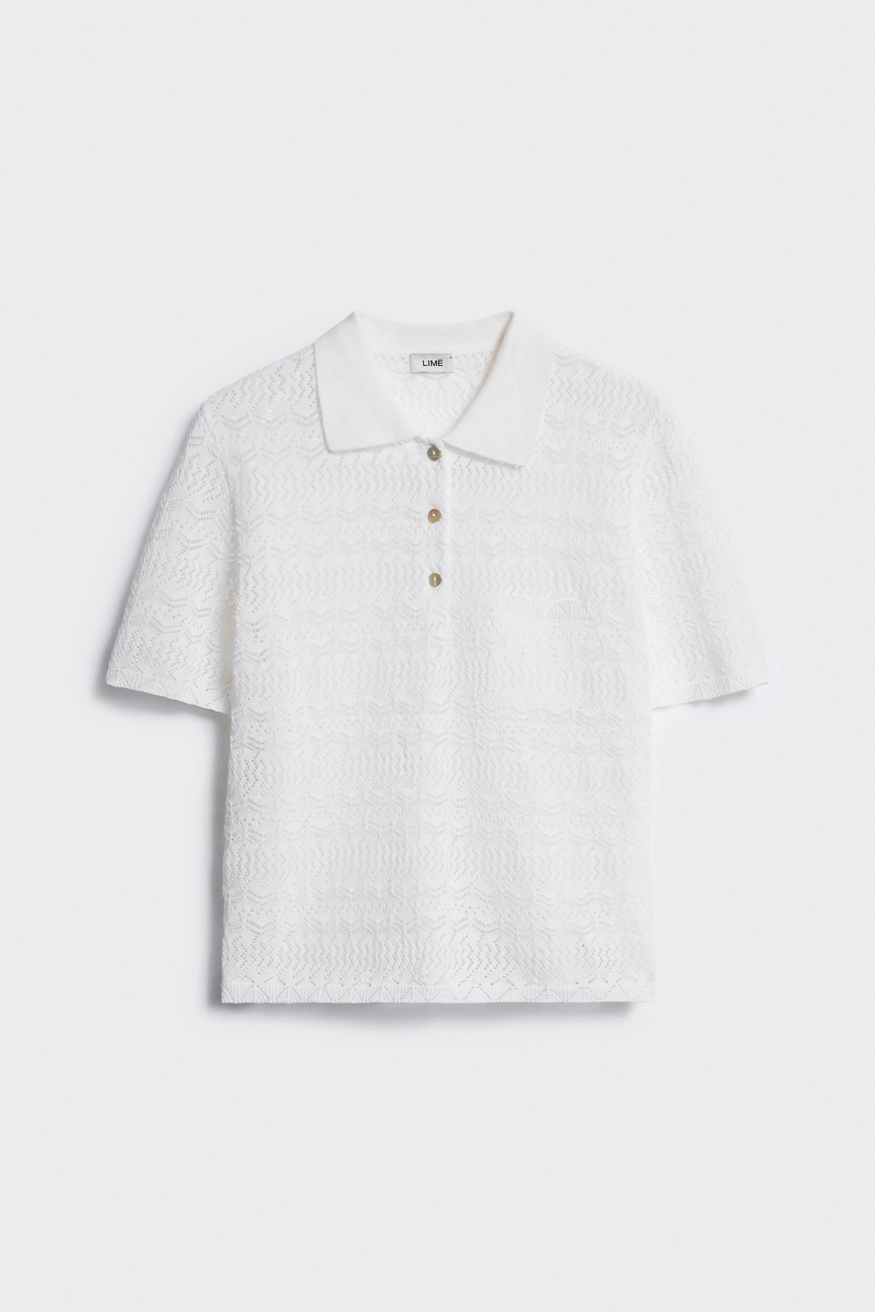 HOLE-KNIT POLO JUMPER - Image 5