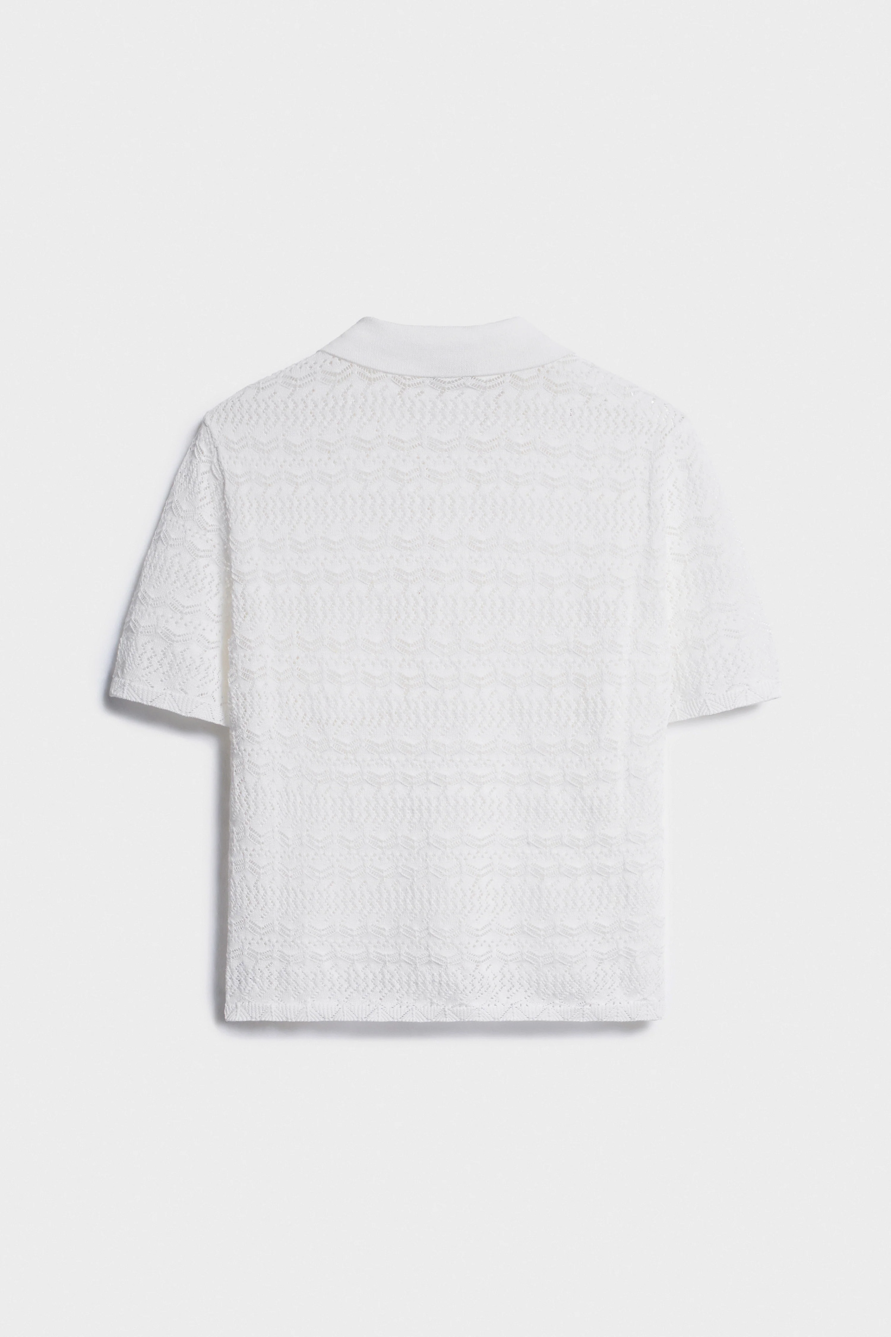 HOLE-KNIT POLO JUMPER - Image 6