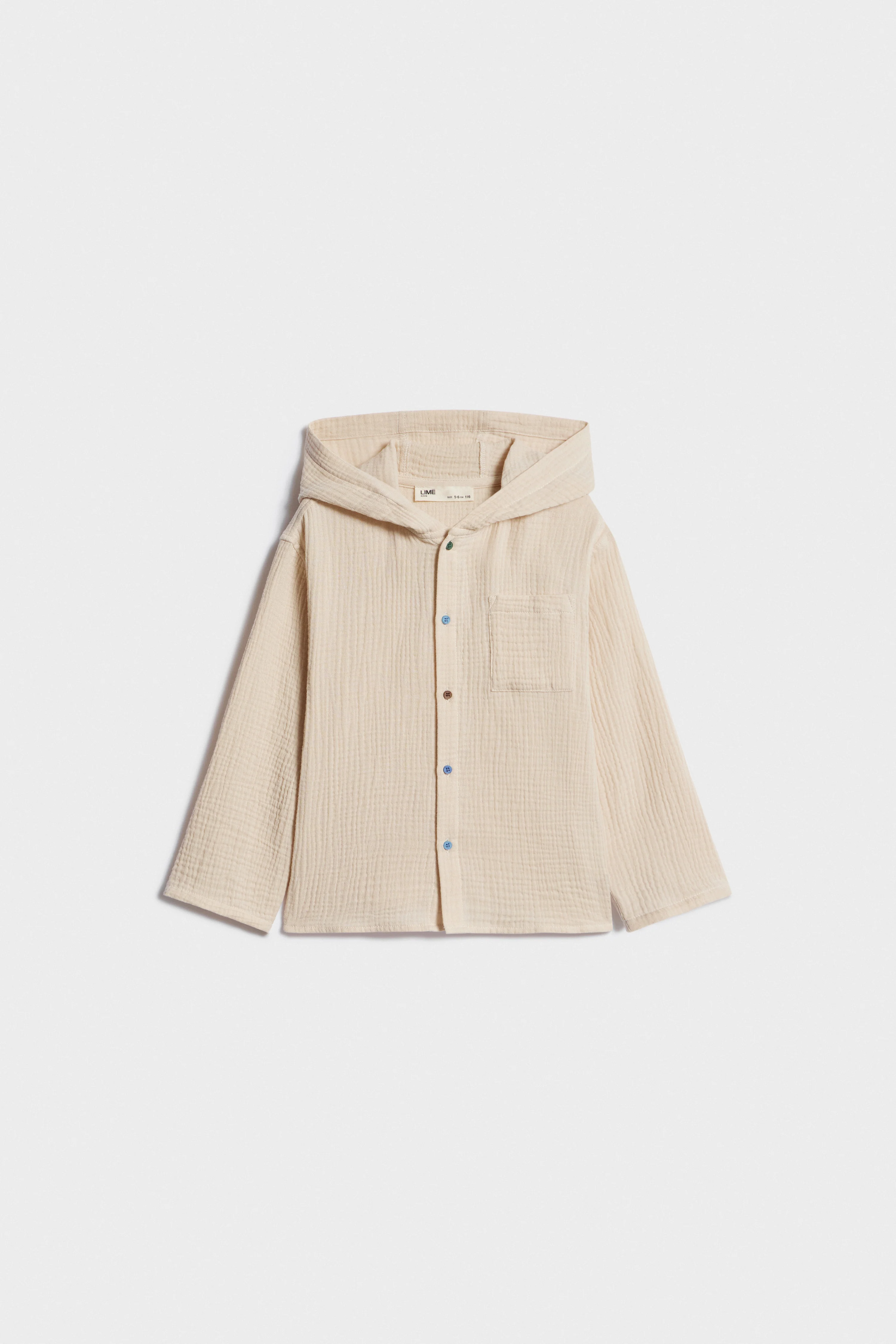 HOODED COTTON MUSLIN SHIRT - Image 4